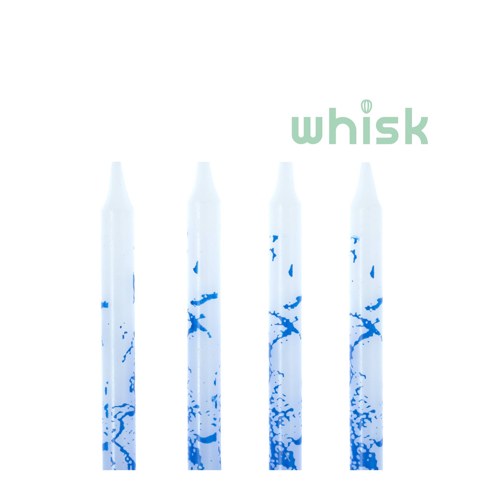 Whisk Blue Marbled Candles 24 Pack 