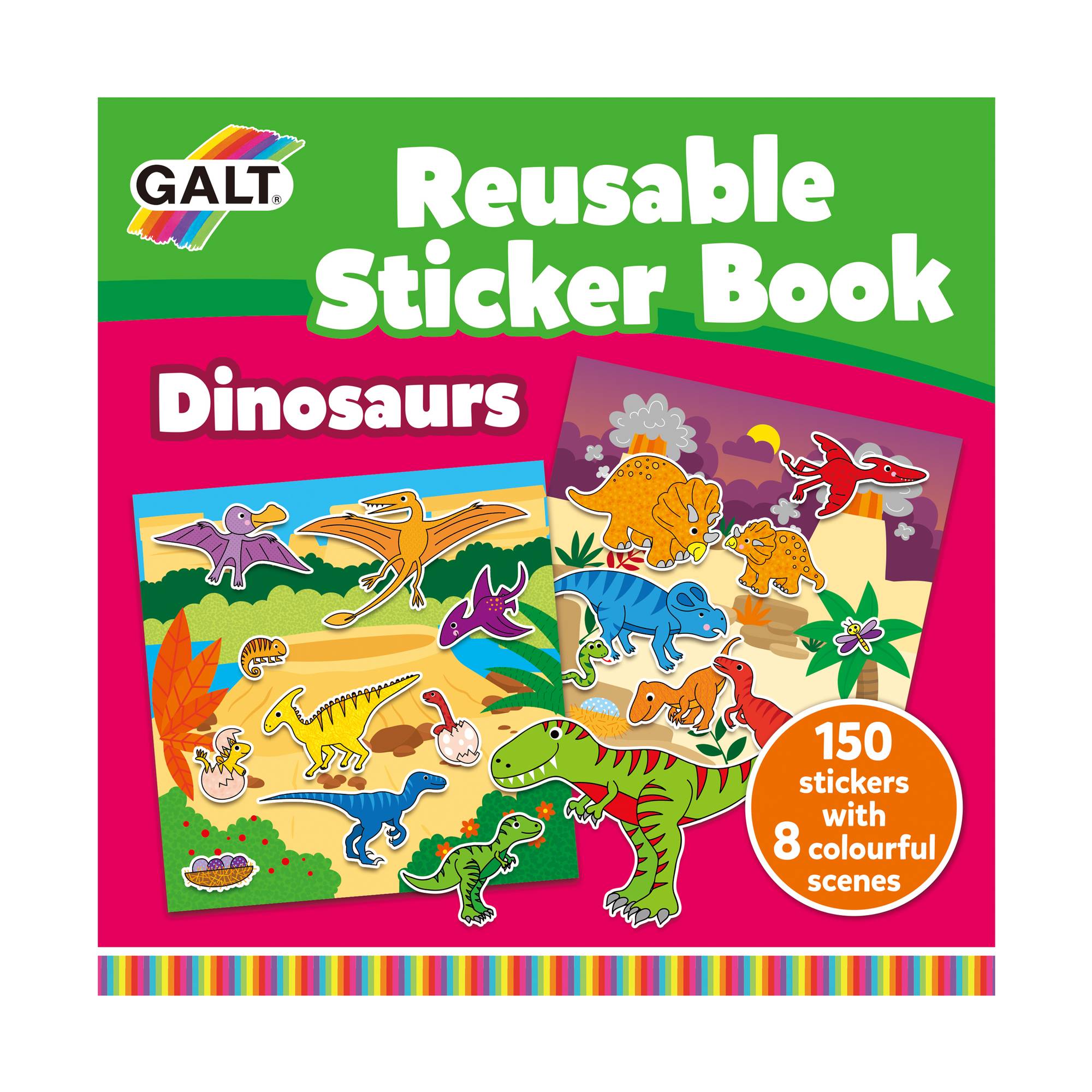 Galt Dinosaurs Reusable Sticker Book Hobbycraft