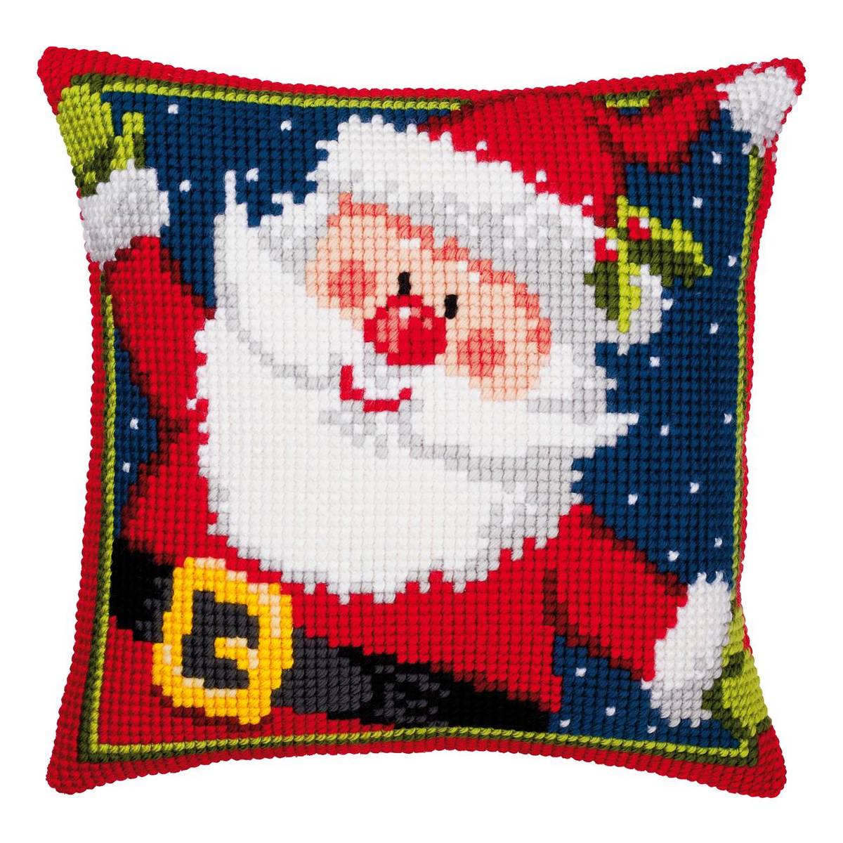 Vervaco Father Christmas Cross Stitch Cushion Front Kit Hobbycraft