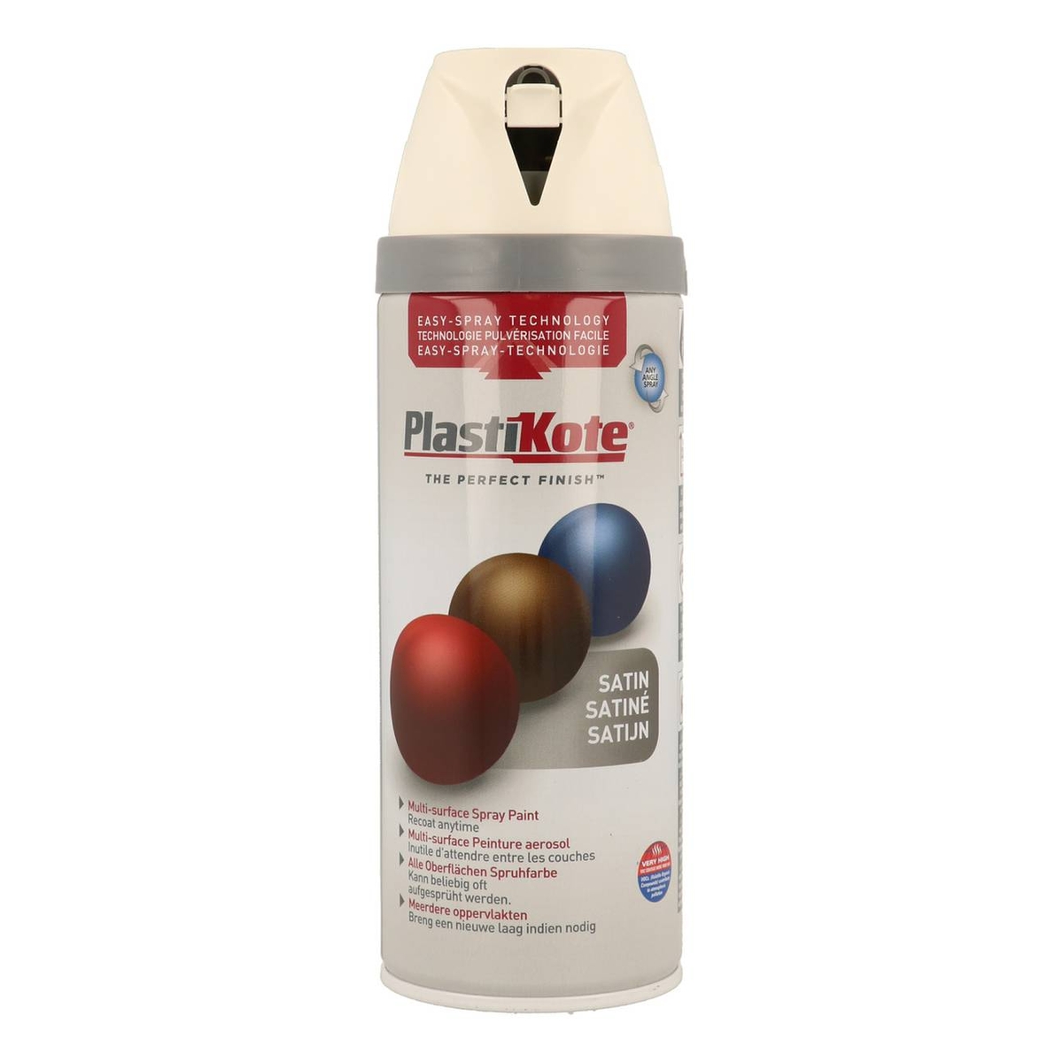 PlastiKote White Satin Twist and Spray Paint 400ml Hobbycraft