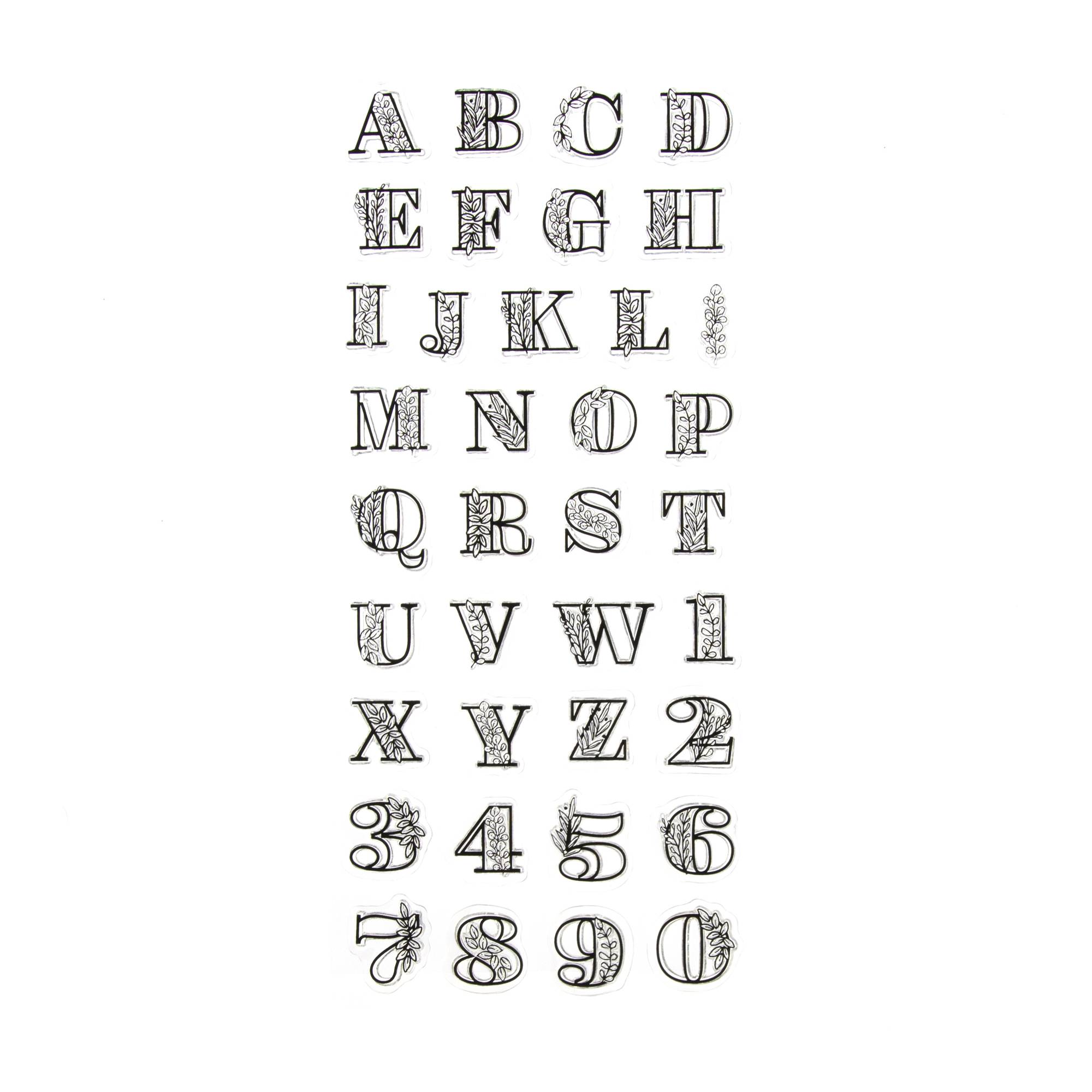 Leaf Alphabet Stamp Set 37 Pieces Hobbycraft