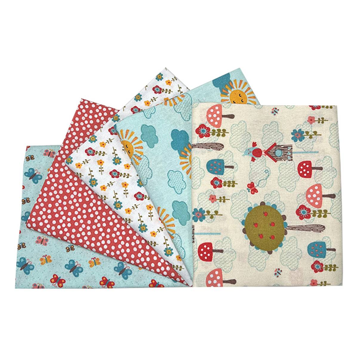 Owl Cotton Fat Quarters 5 Pack Hobbycraft