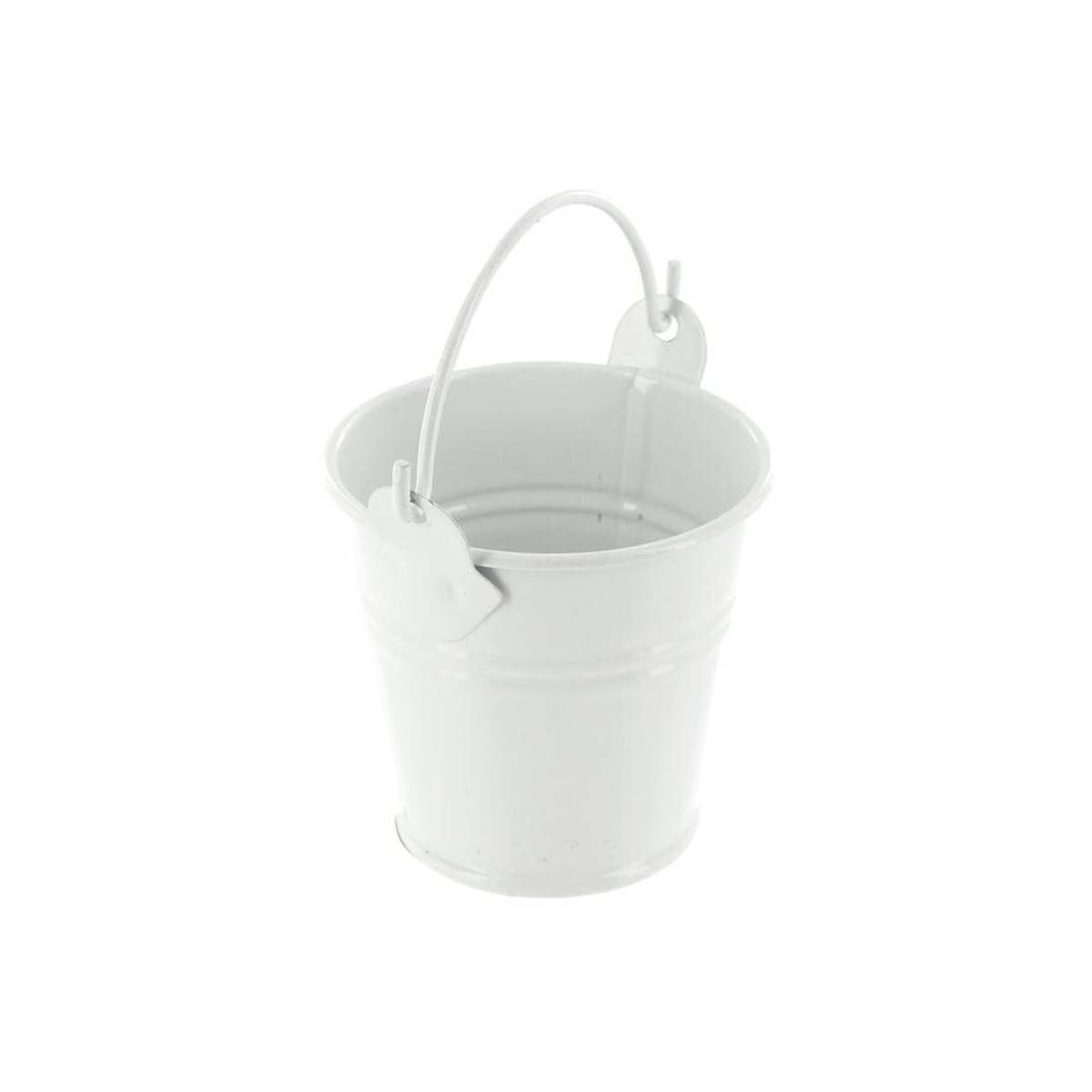 White Metal Bucket 5.5cm Hobbycraft