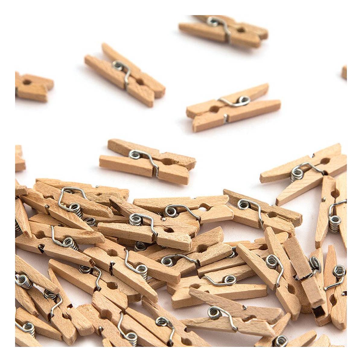 Mini Wooden Pegs 50 Pack