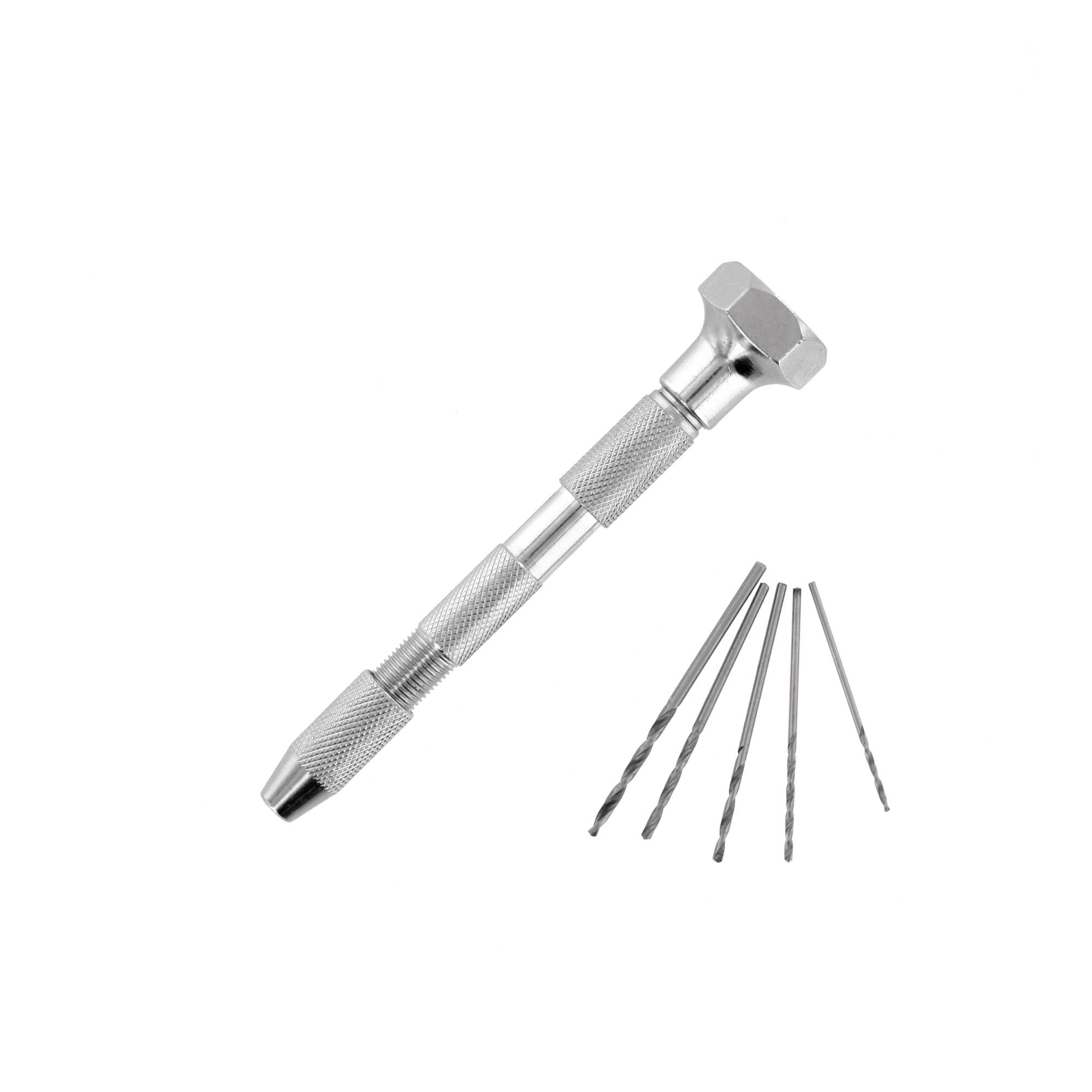 Modelcraft Pin Vice DoubleEnded Swivel Top and 5 Drill Bits Hobbycraft
