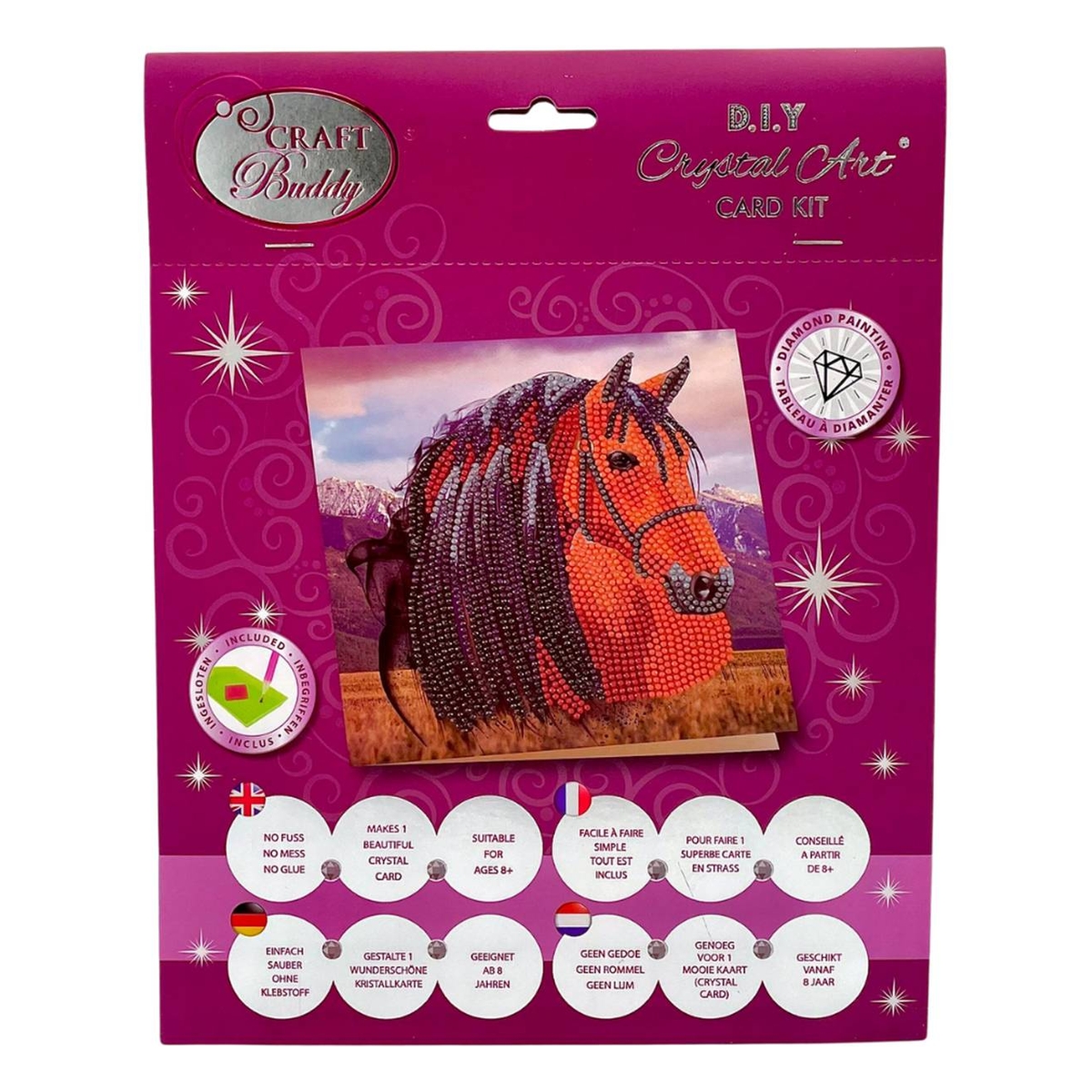 Horse Crystal Art Card Kit Hobbycraft