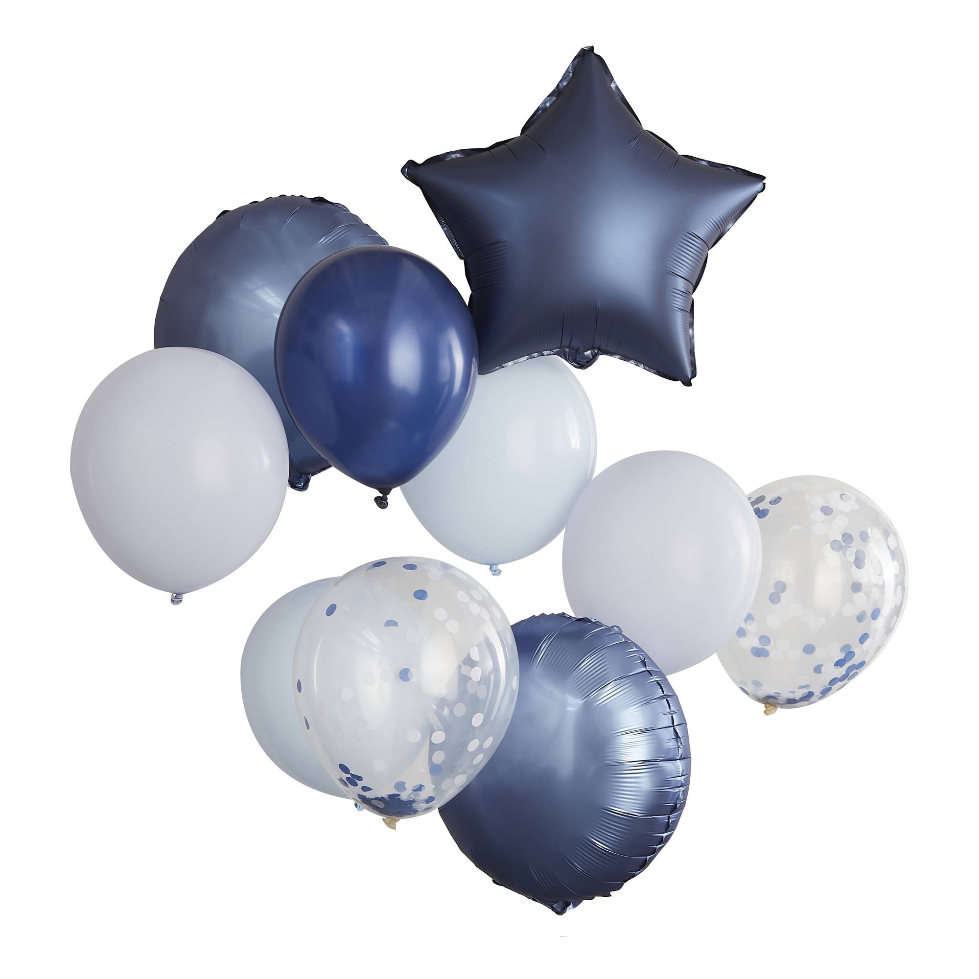 Ginger Ray Blue, Navy and Confetti Balloon 10 Pack Hobbycraft