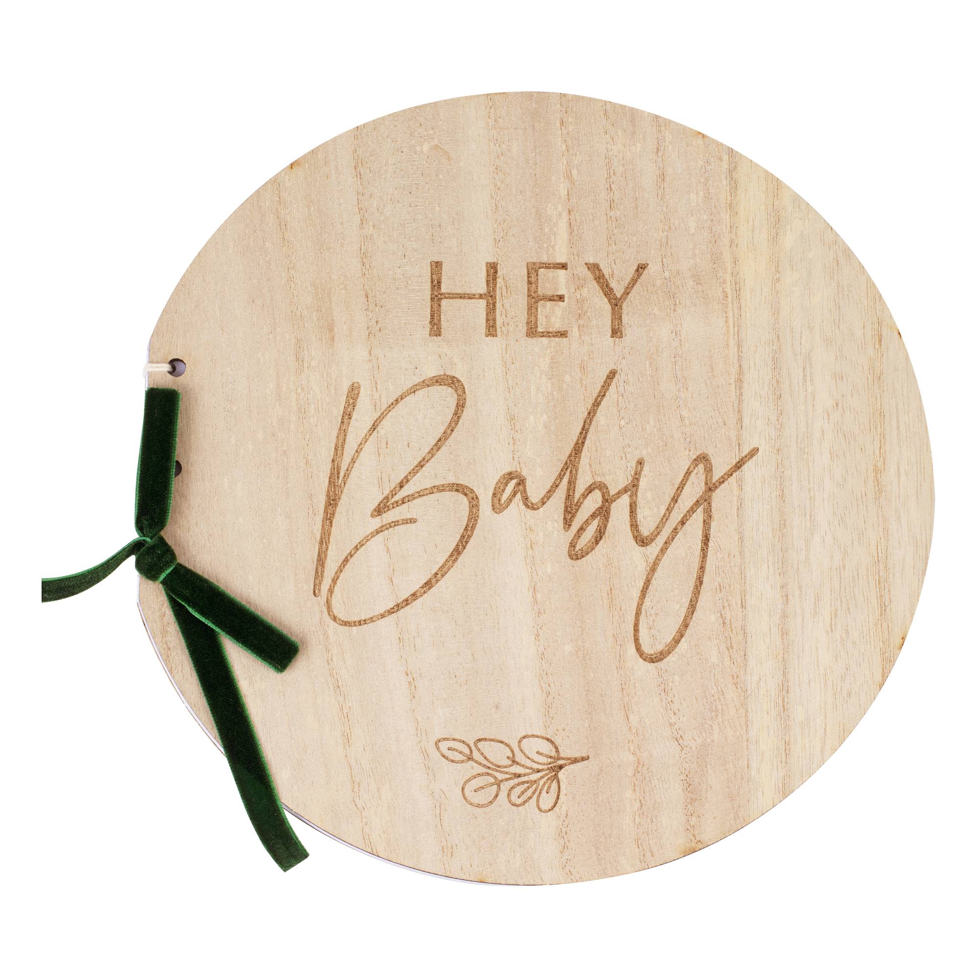 Ginger Ray Wooden Hey Baby Guest Book Hobbycraft