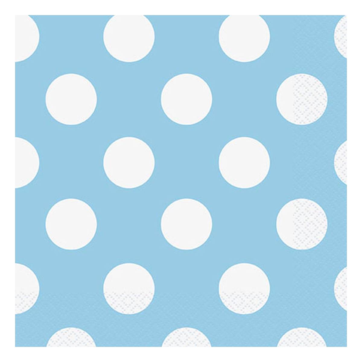 Blue Polka Dot Paper Napkins 16 Pack Hobbycraft