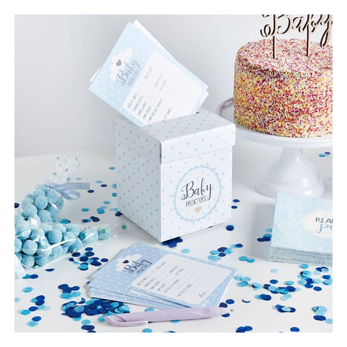 Blue Baby Shower Prediction Cards 20 Pack Hobbycraft