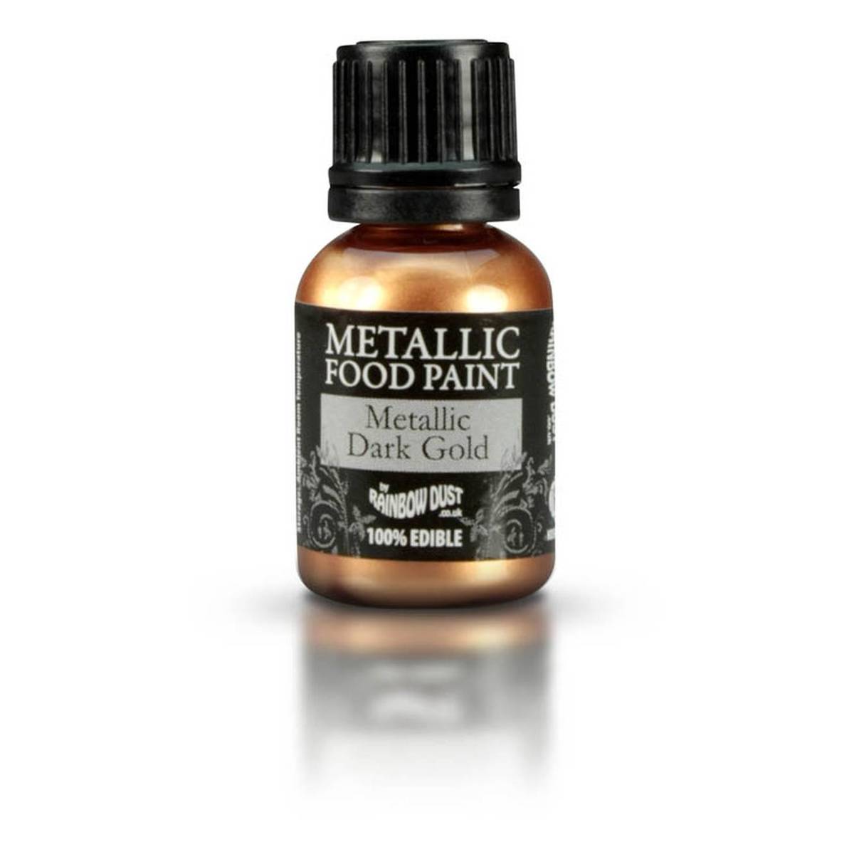 Rainbow Dust Metallic Dark Gold Food Paint 25ml Hobbycraft