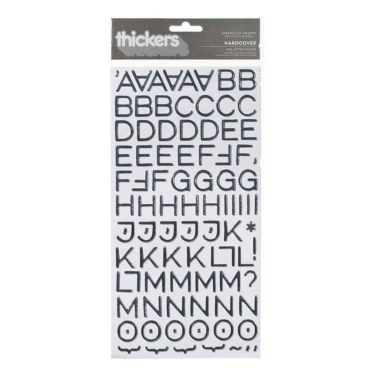 Hardcover Foil Letter Thickers Stickers 198 Pieces Hobbycraft