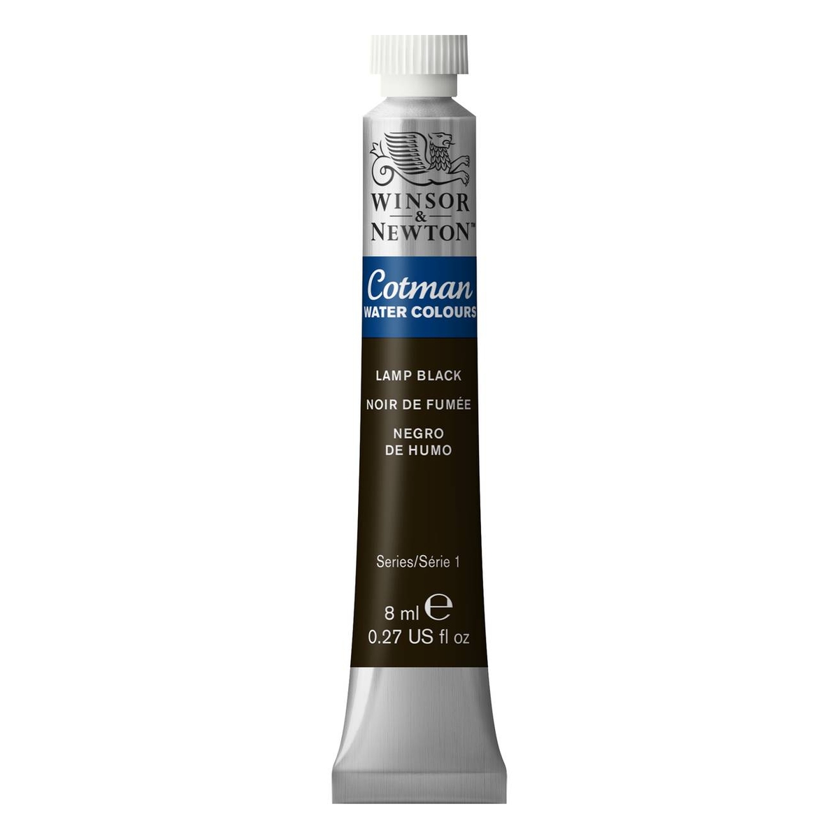 Winsor & Newton Cotman Lamp Black Watercolour Tube 8ml (337) Hobbycraft