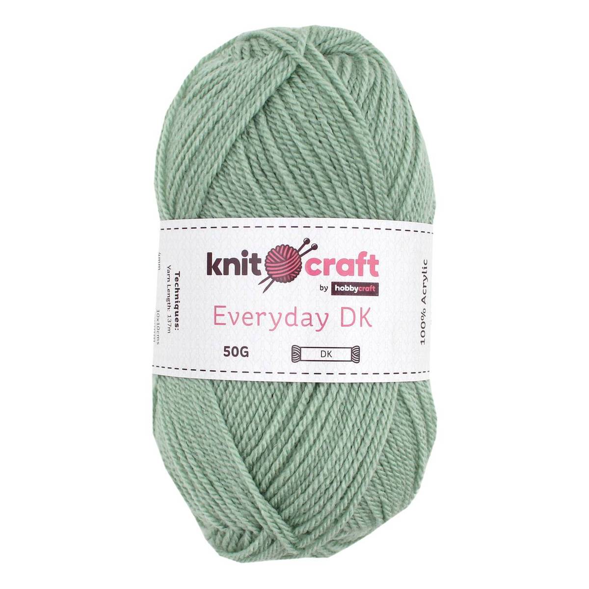 Knitcraft Mint Green Everyday DK Yarn 50g Hobbycraft