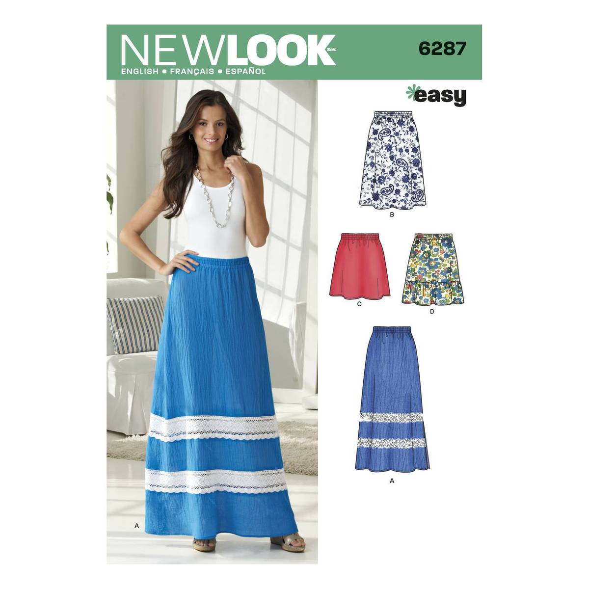 New Look Women's Skirts Sewing Pattern 6287 Hobbycraft