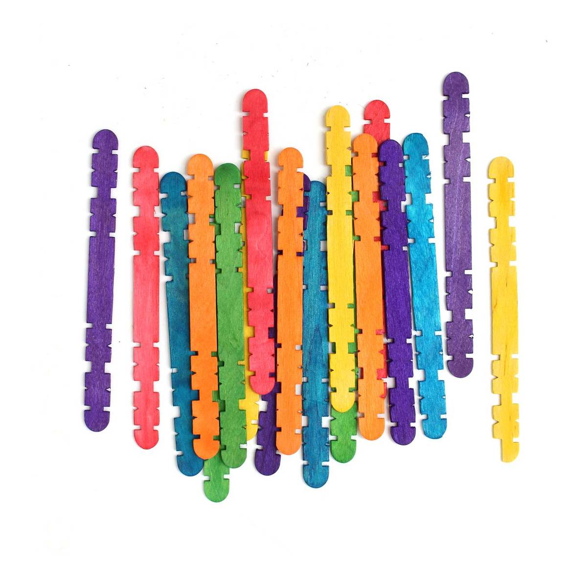 Colored Popsicle Sticks, Natural Wooden Ice Cream Multicolor Sticks,  Lollipop 50