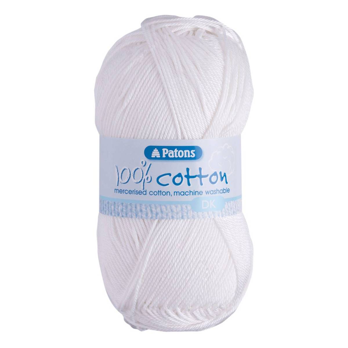Patons White 100 Cotton DK Yarn 100g Hobbycraft