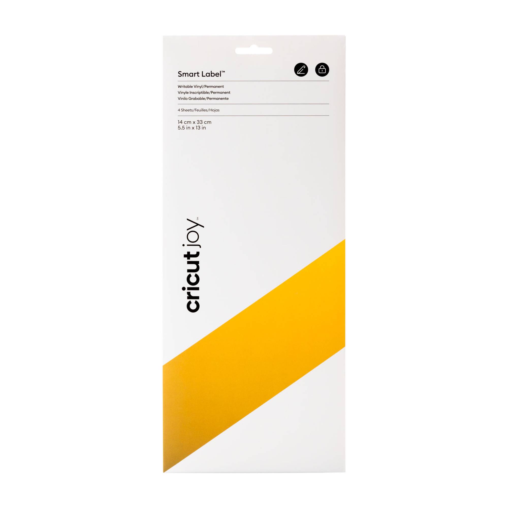 Cricut Joy Gold Smart Label Permanent Writable Vinyl 5.5 x 13 Inches