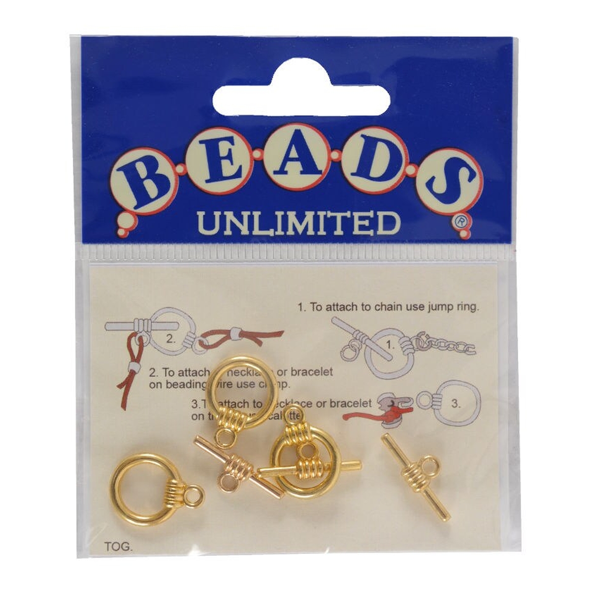 Beads Unlimited Gold Plated Toggle Clasp 13mm 3 Pack