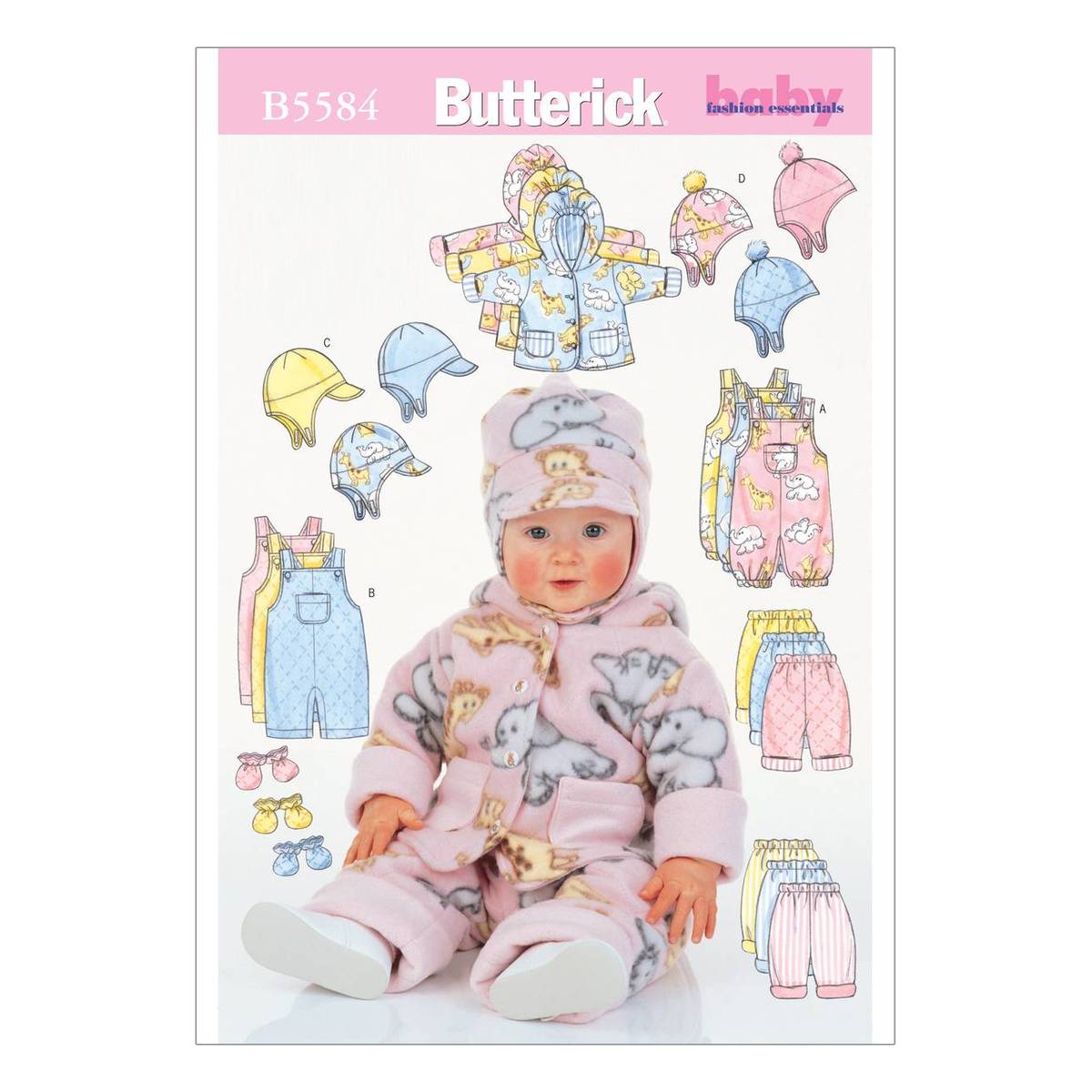 Butterick Baby Set Sewing Pattern B5584 (NB) Hobbycraft