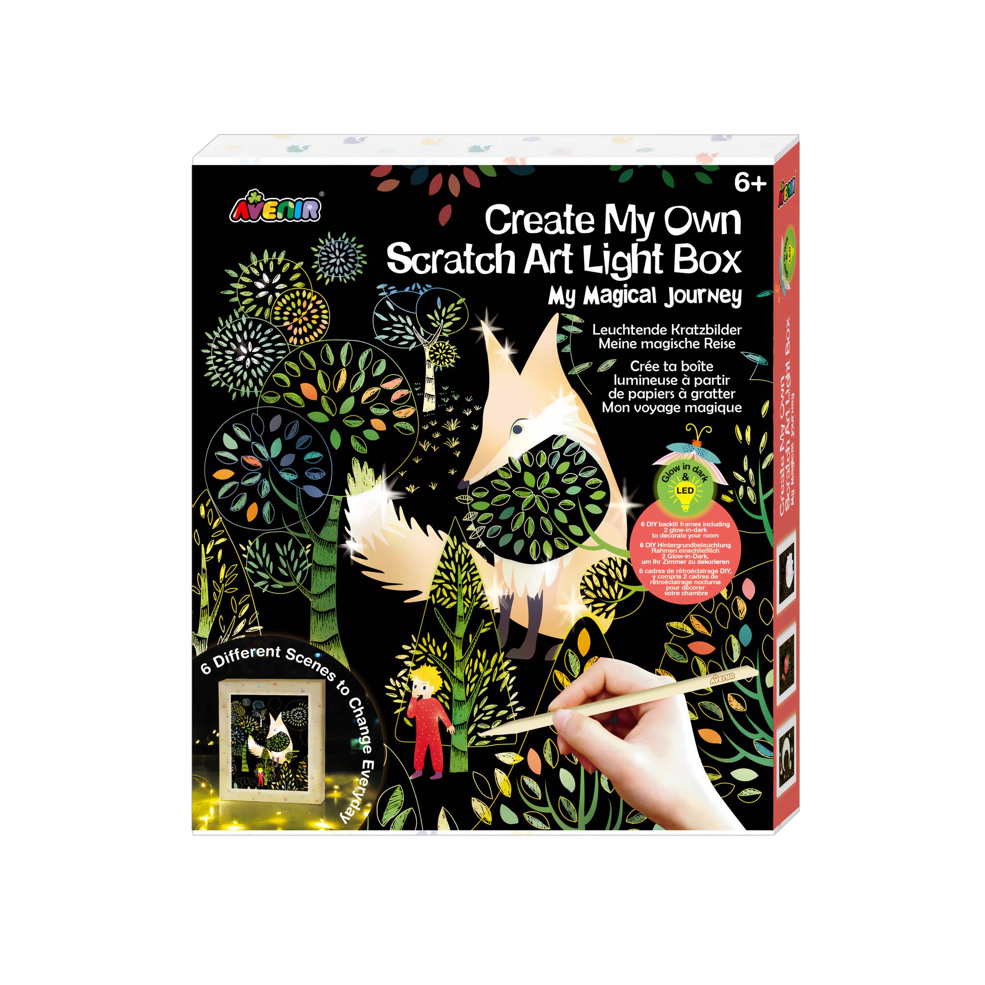Avenir Create My Own Scratch Art Light Box Hobbycraft