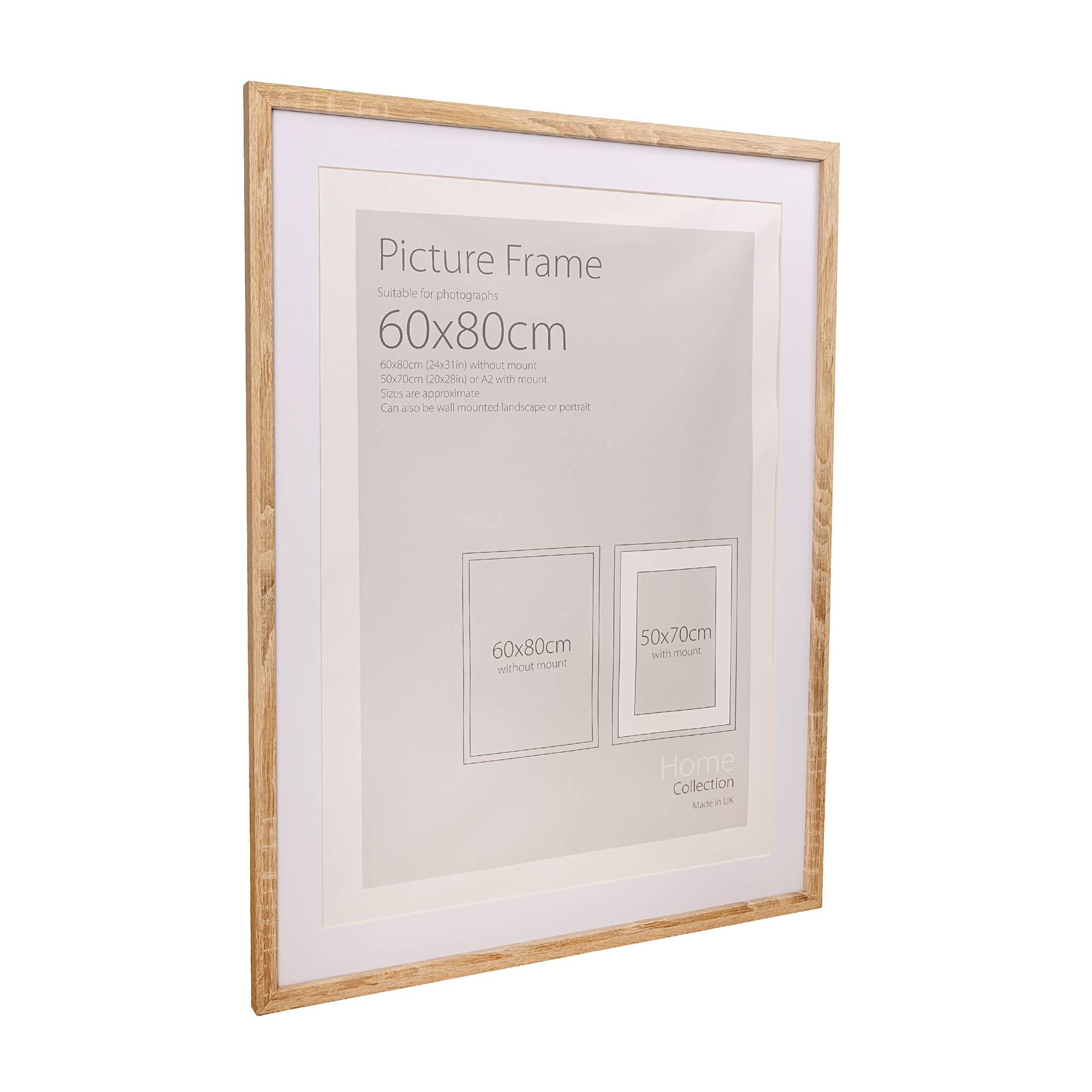 Oak Effect Picture Frame 60cm x 80cm