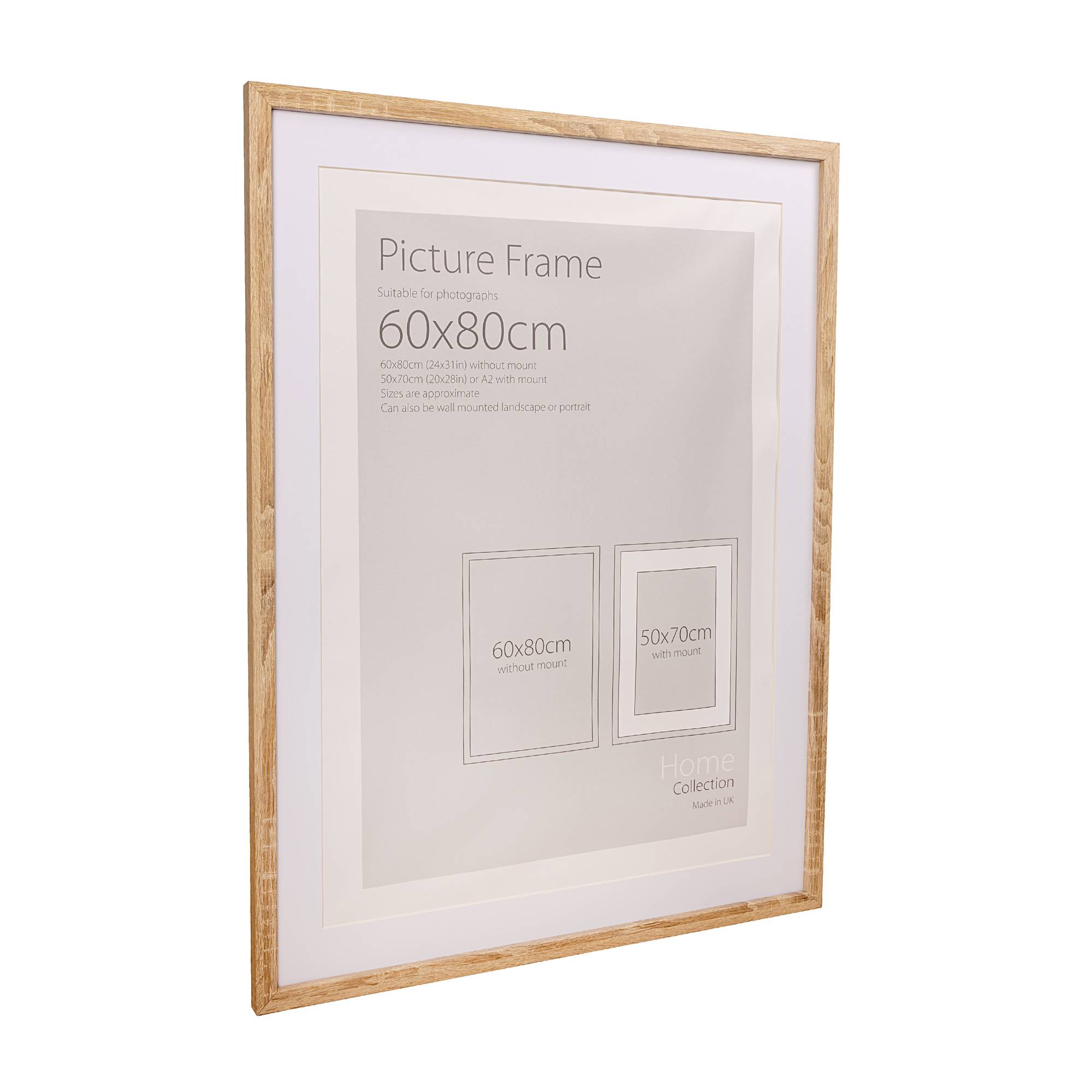 Oak Effect Picture Frame 60cm x 80cm Hobbycraft