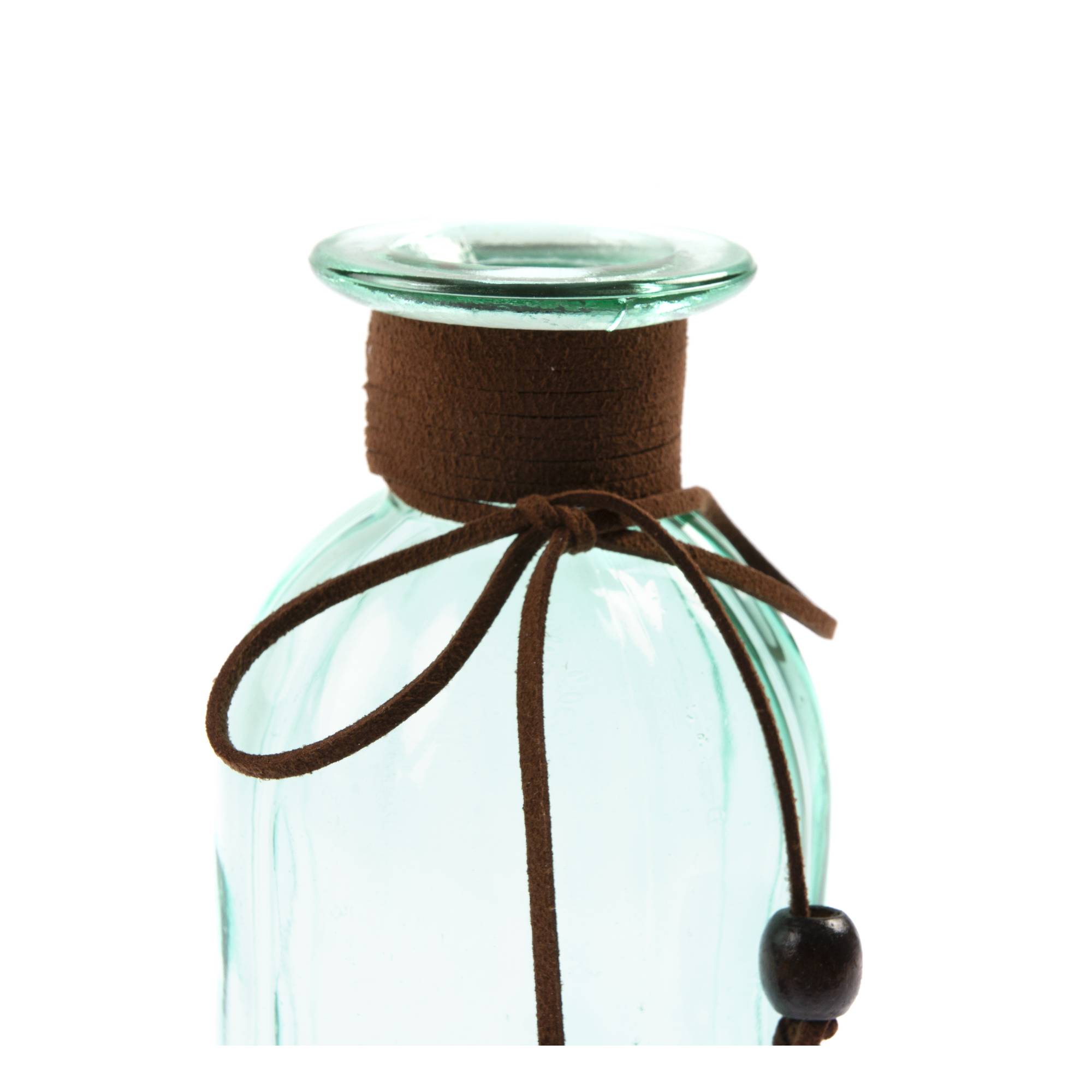 Round Green Glass Vase 14cm Hobbycraft