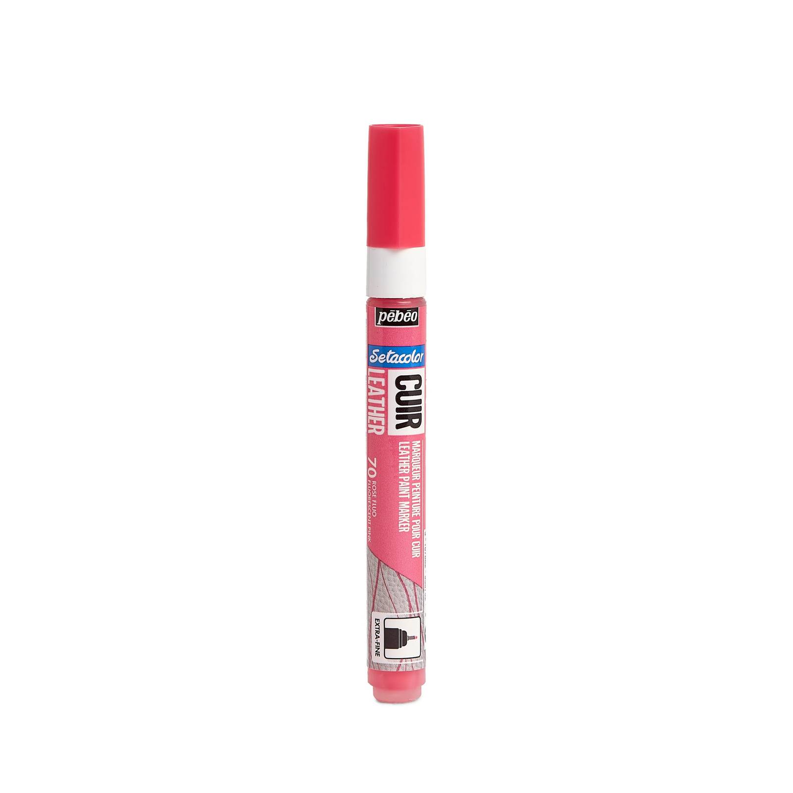 Pebeo Setacolor Fluorescent Pink Leather Paint Marker Hobbycraft