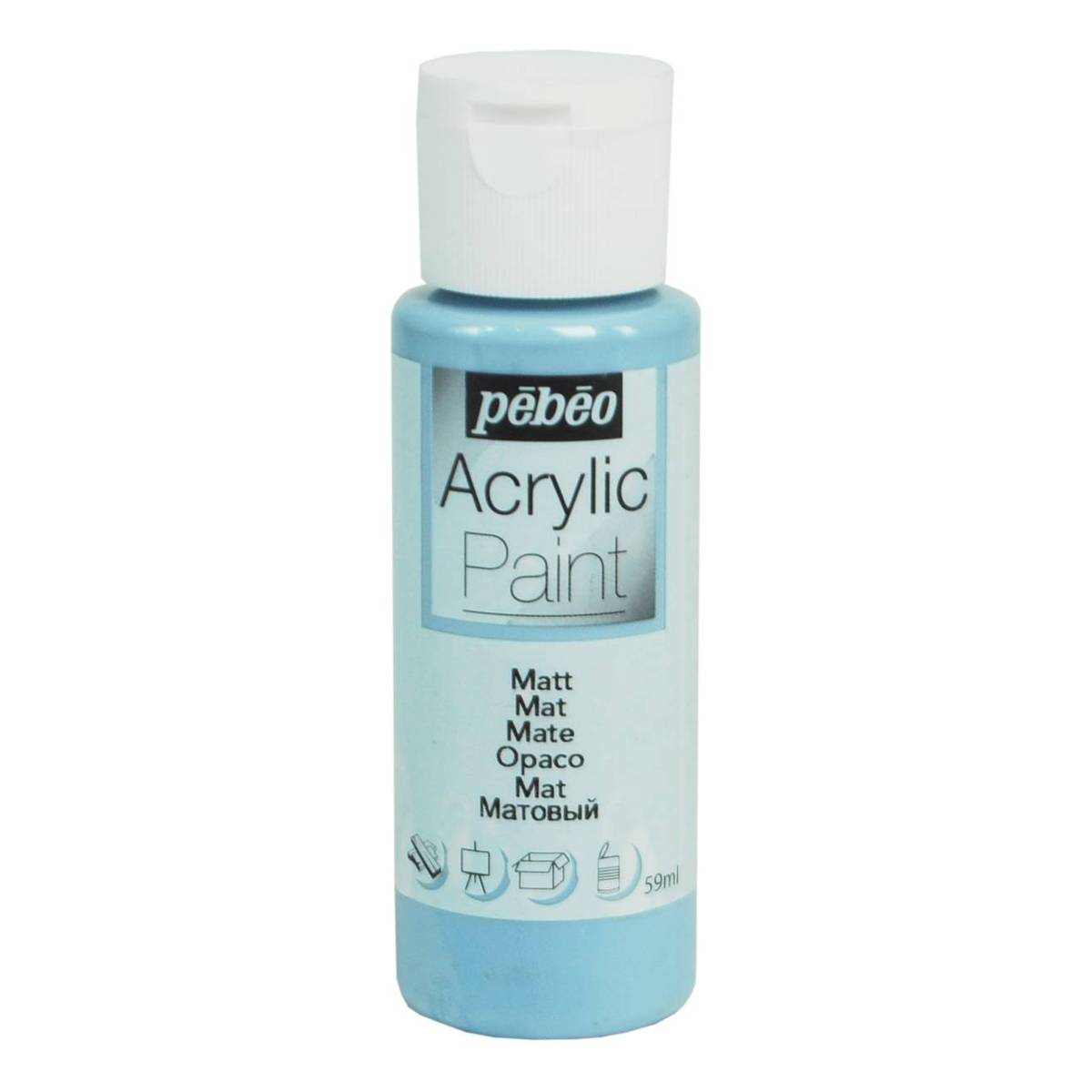 Pebeo Grey Blue Matt Acrylic Paint 59ml Hobbycraft
