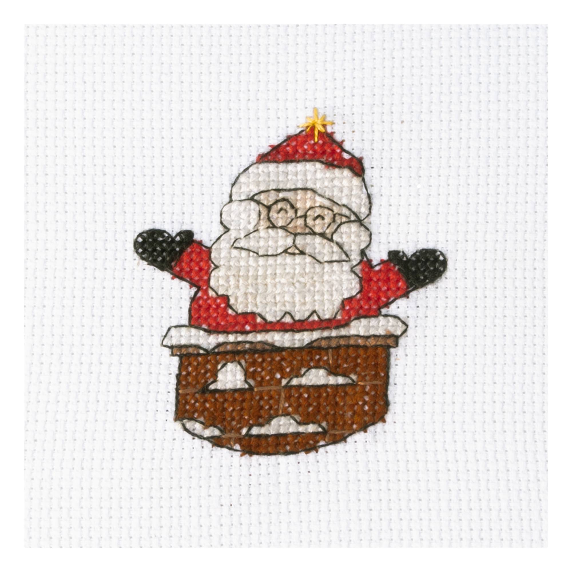 Santa Mini Cross Stitch Kit Hobbycraft
