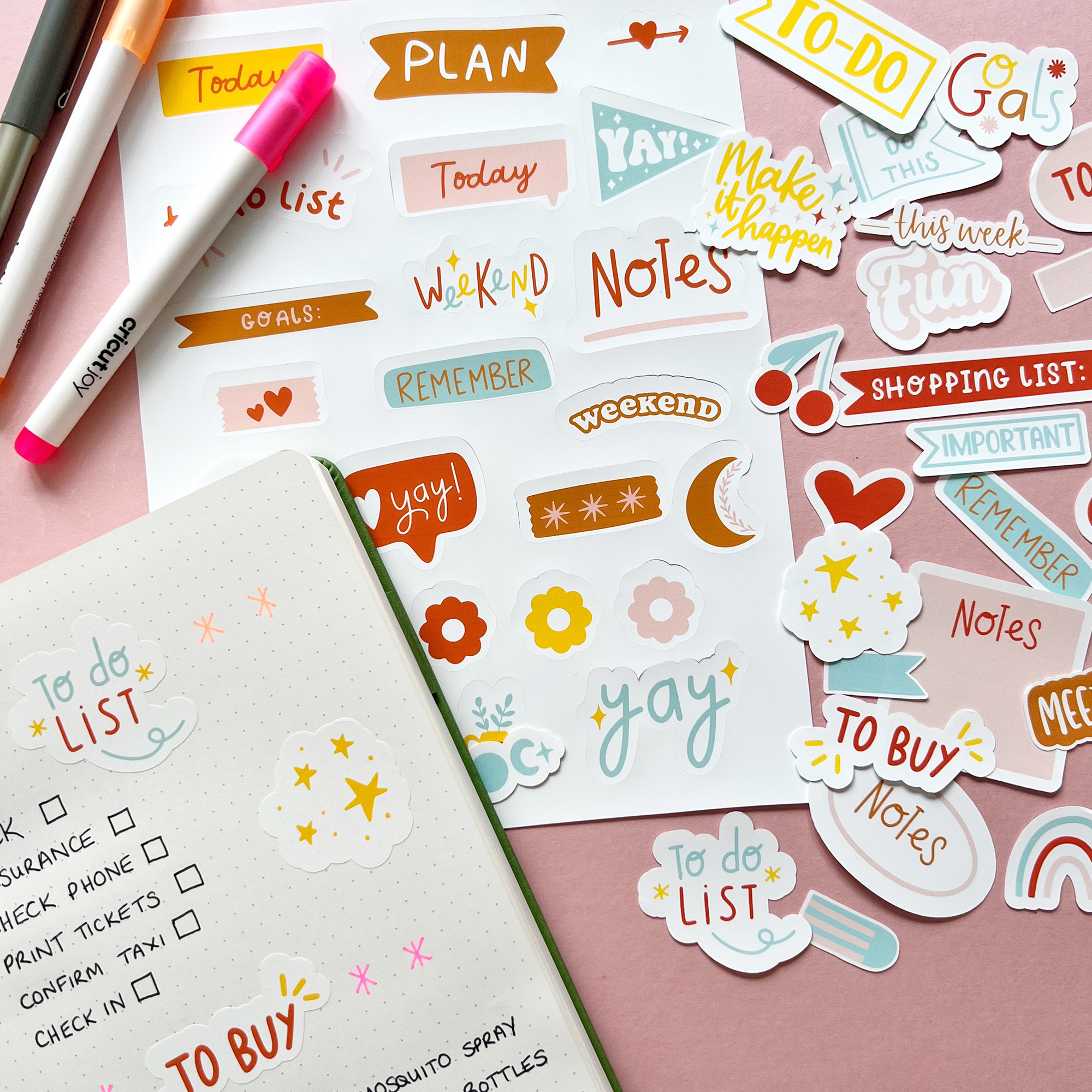 Cricut How to Make Bright Planner Stickers Hobbycraft
