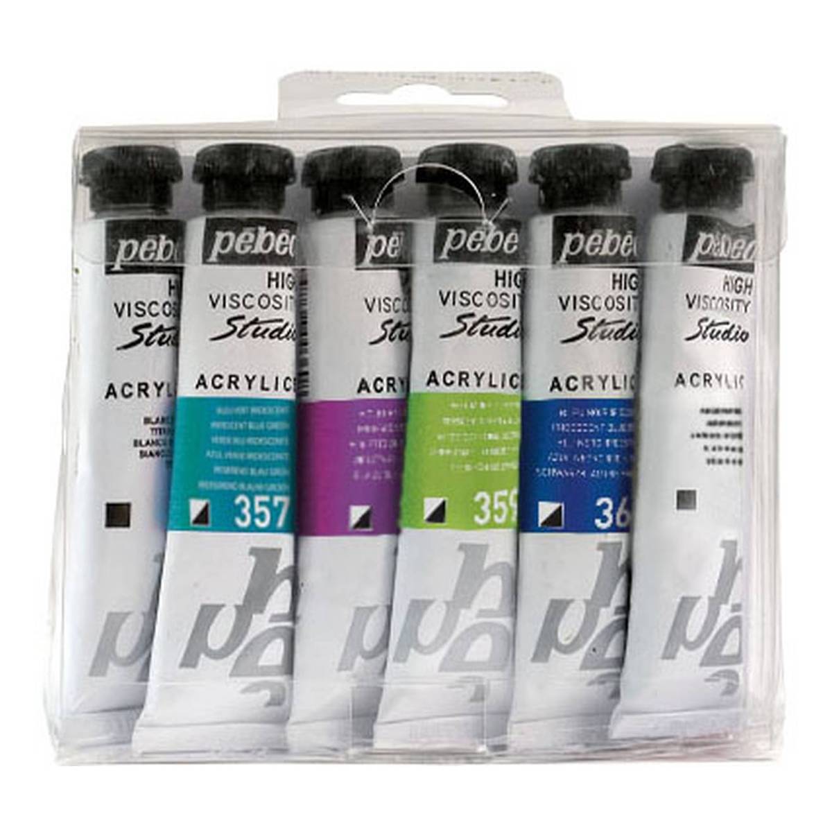 Pebeo Studio Dyna Acrylic Paint Set 6 Pack Hobbycraft