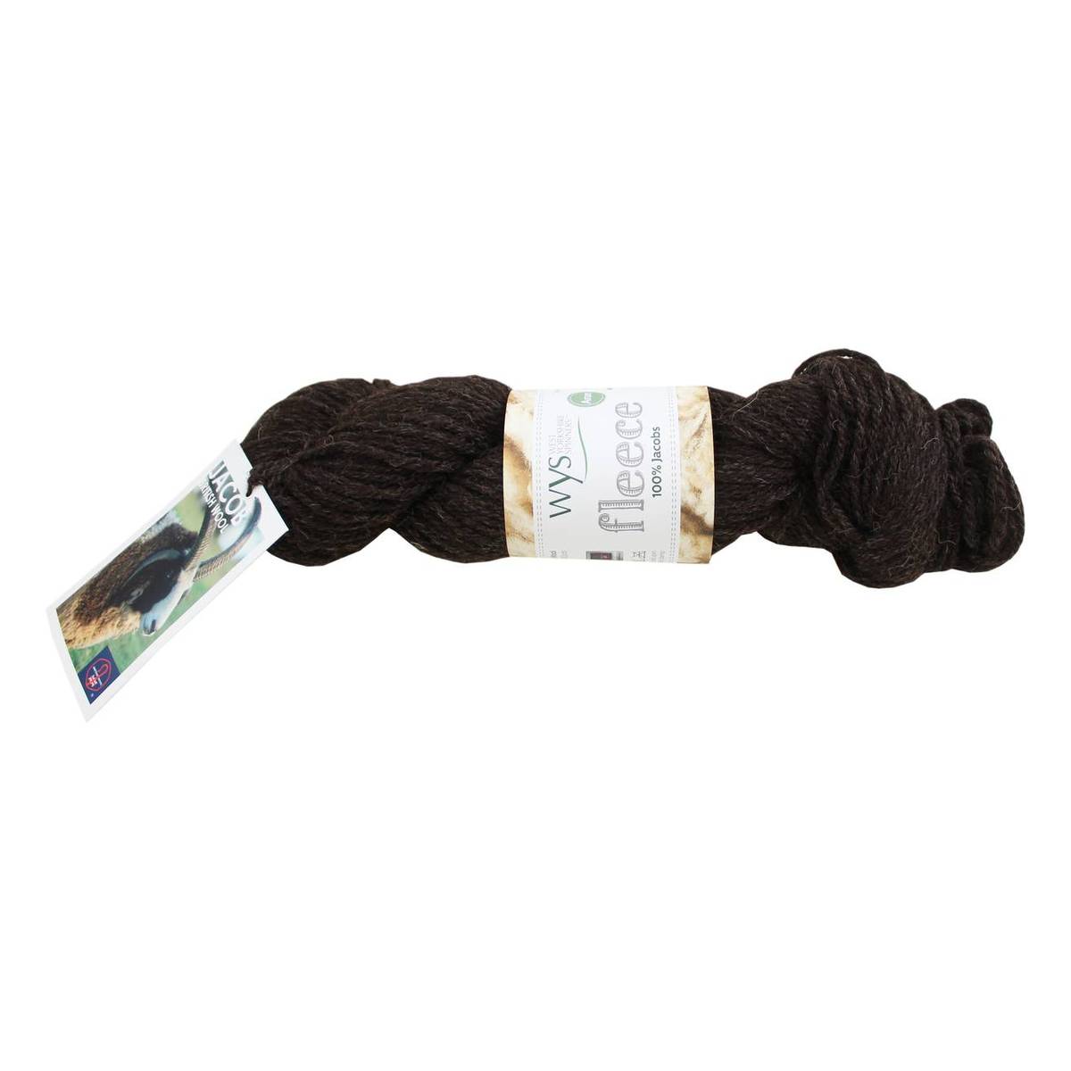 West Yorkshire Spinners Brown Black Fleece Jacob Aran Yarn 100 g