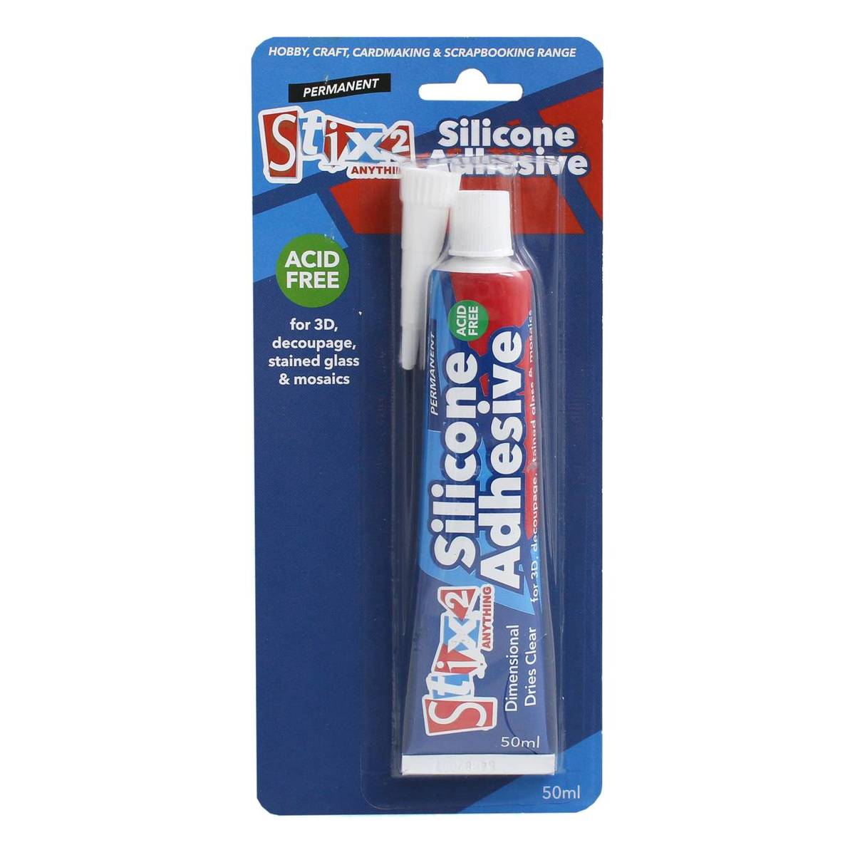 Stix 2 Anything Permanent Silicone Glue 50ml Hobbycraft