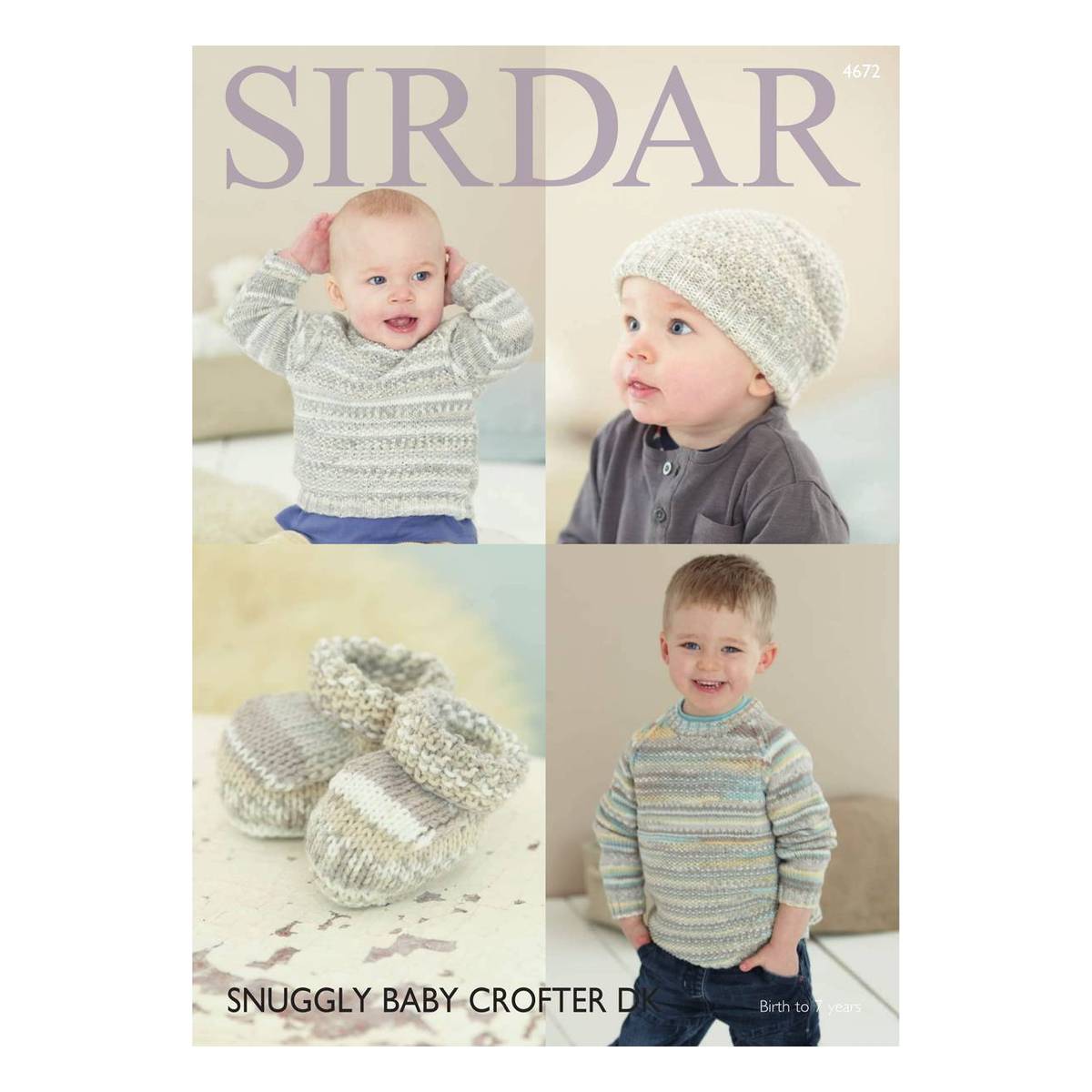 Sirdar Snuggly Baby Crofter DK Sweater Hat and Bootees Digital Pattern ...