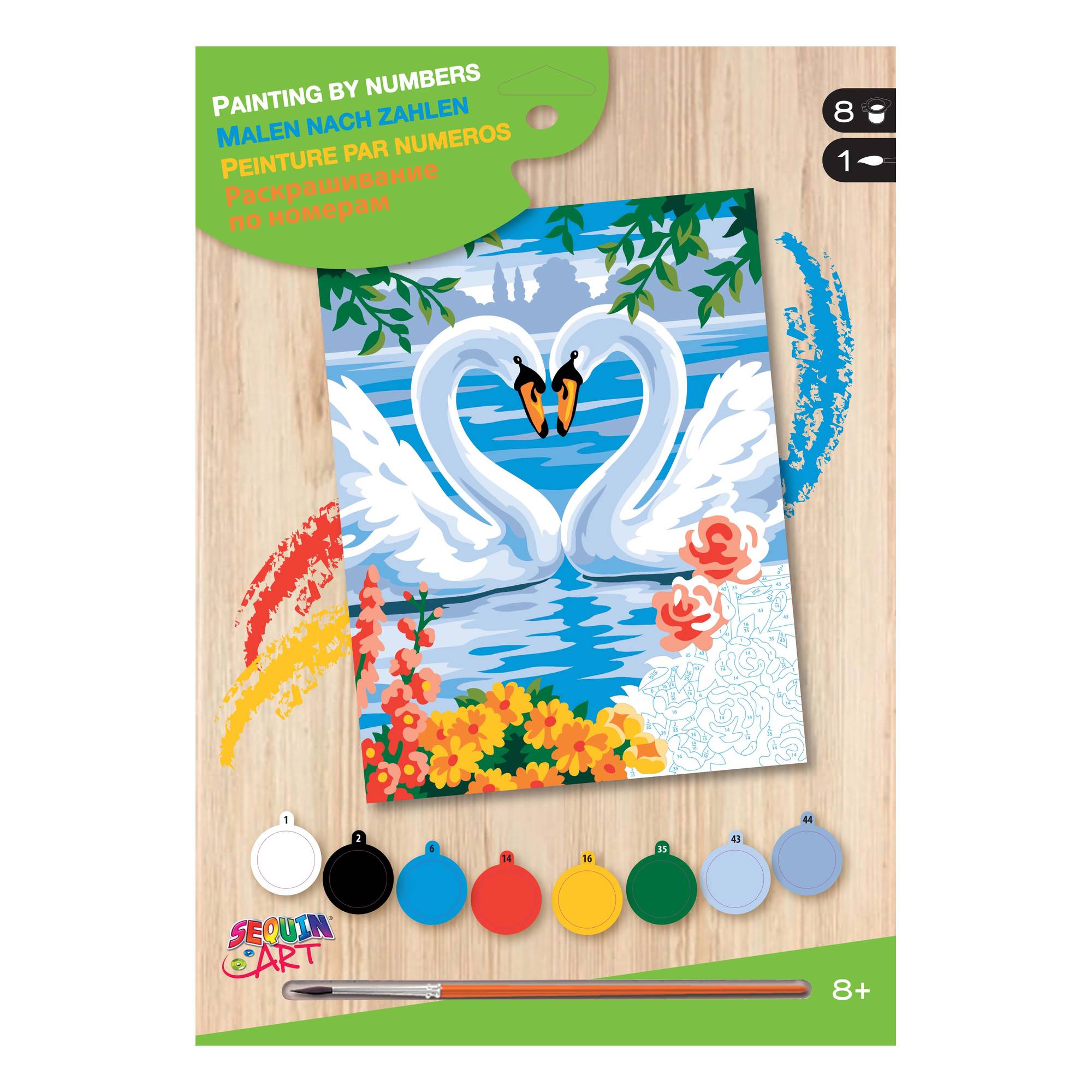 Junior Painting By Numbers Swan Hobbycraft