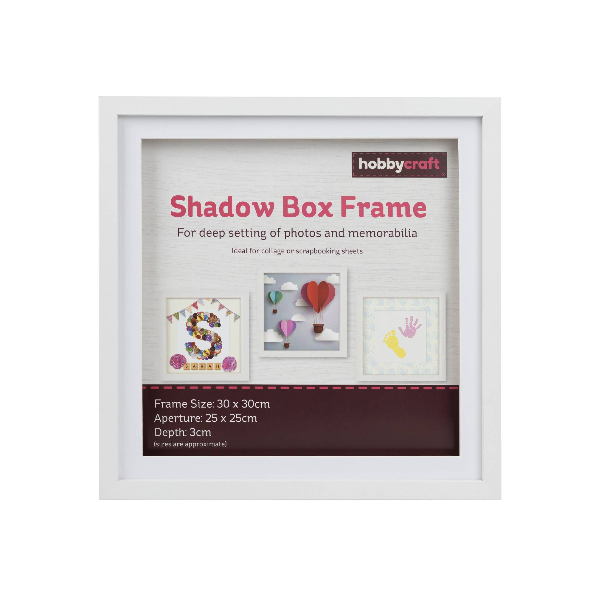 White Shadow Box Frame 30cm x 30cm