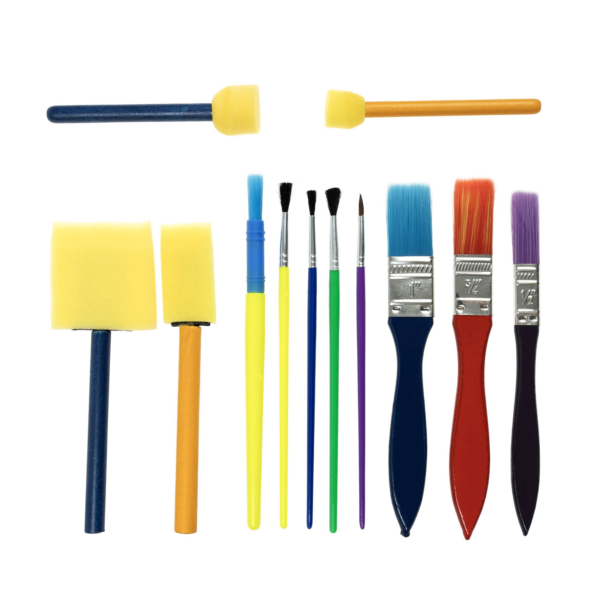 Kids Paint Brush Set 12 Pack | Hobbycraft
