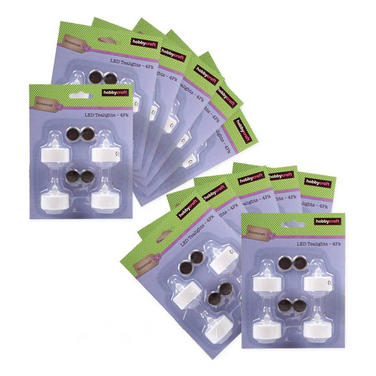 Battery LED Tea Lights Bundle 48 Pieces Hobbycraft