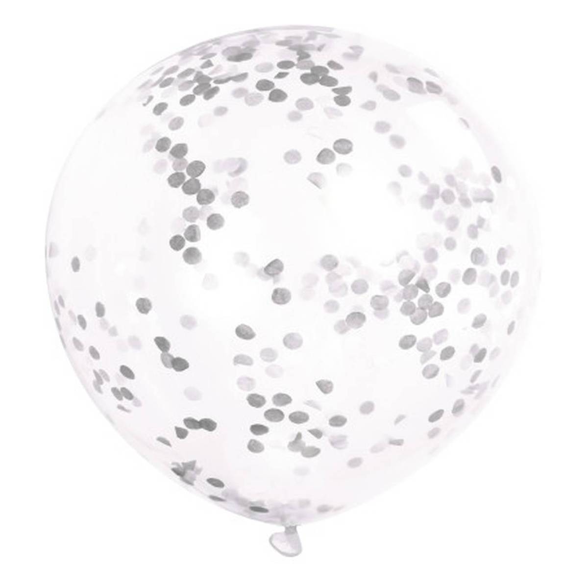 Silver Confetti Balloons 6 Pack Hobbycraft