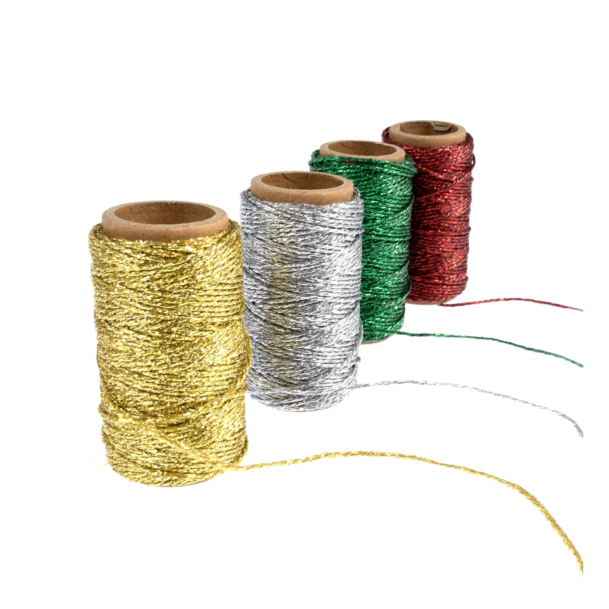 Metallic Twine 20m 4 Pack Hobbycraft