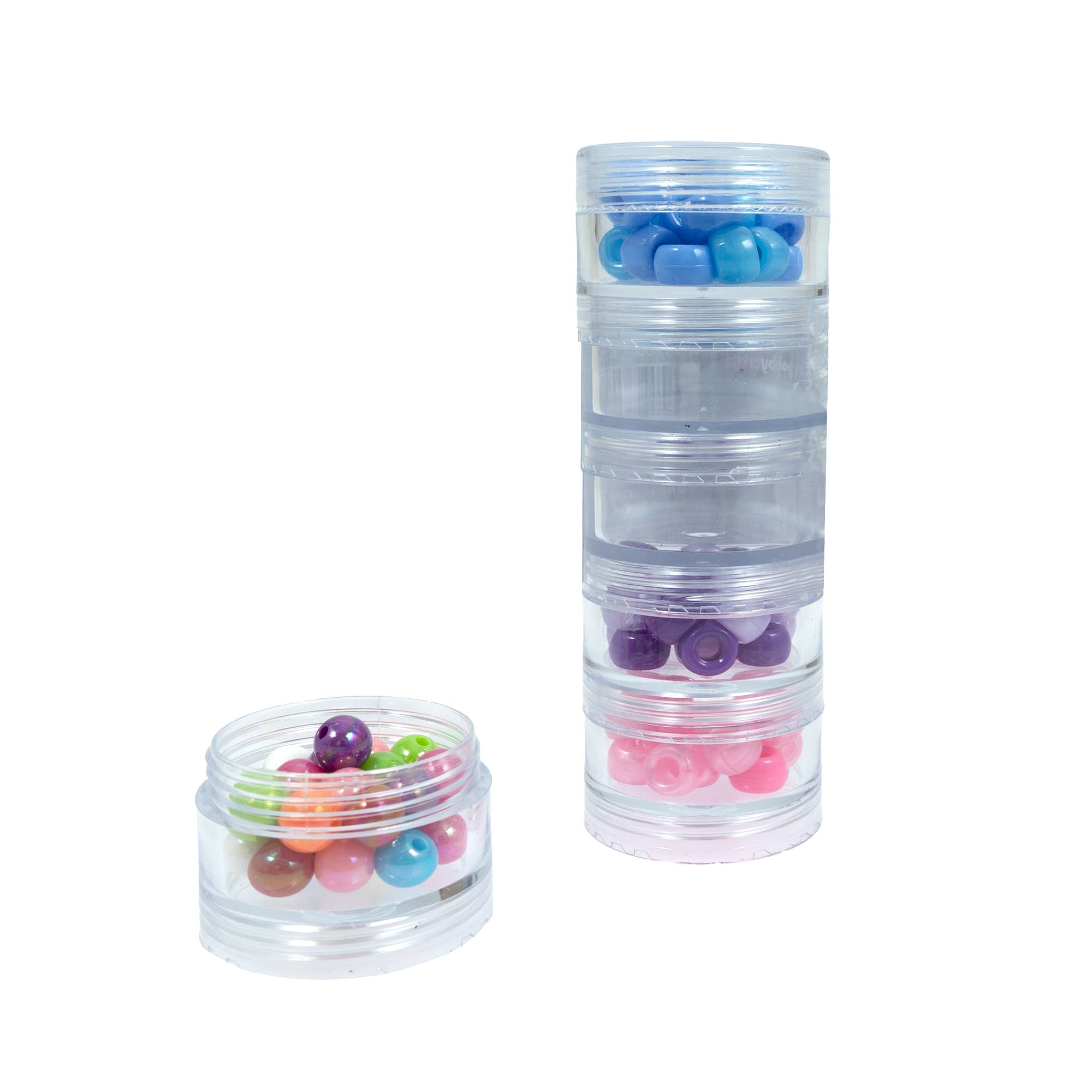 Clear Stackable Containers 40mm 6 Pack Hobbycraft