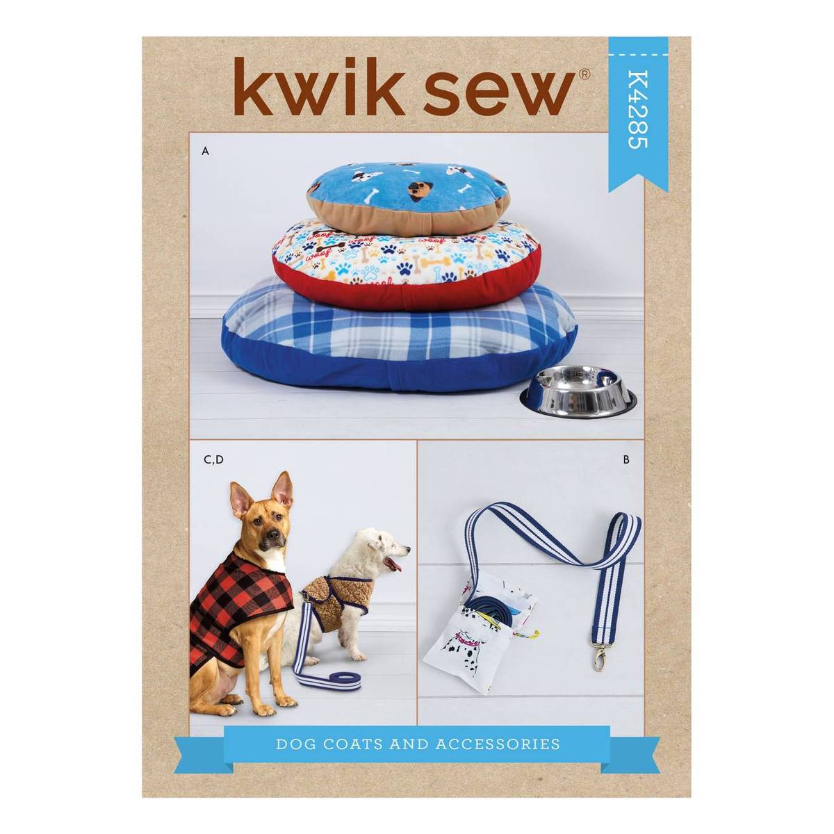 Kwik Sew Dog Coats and Accessories Sewing Pattern K4285 Hobbycraft
