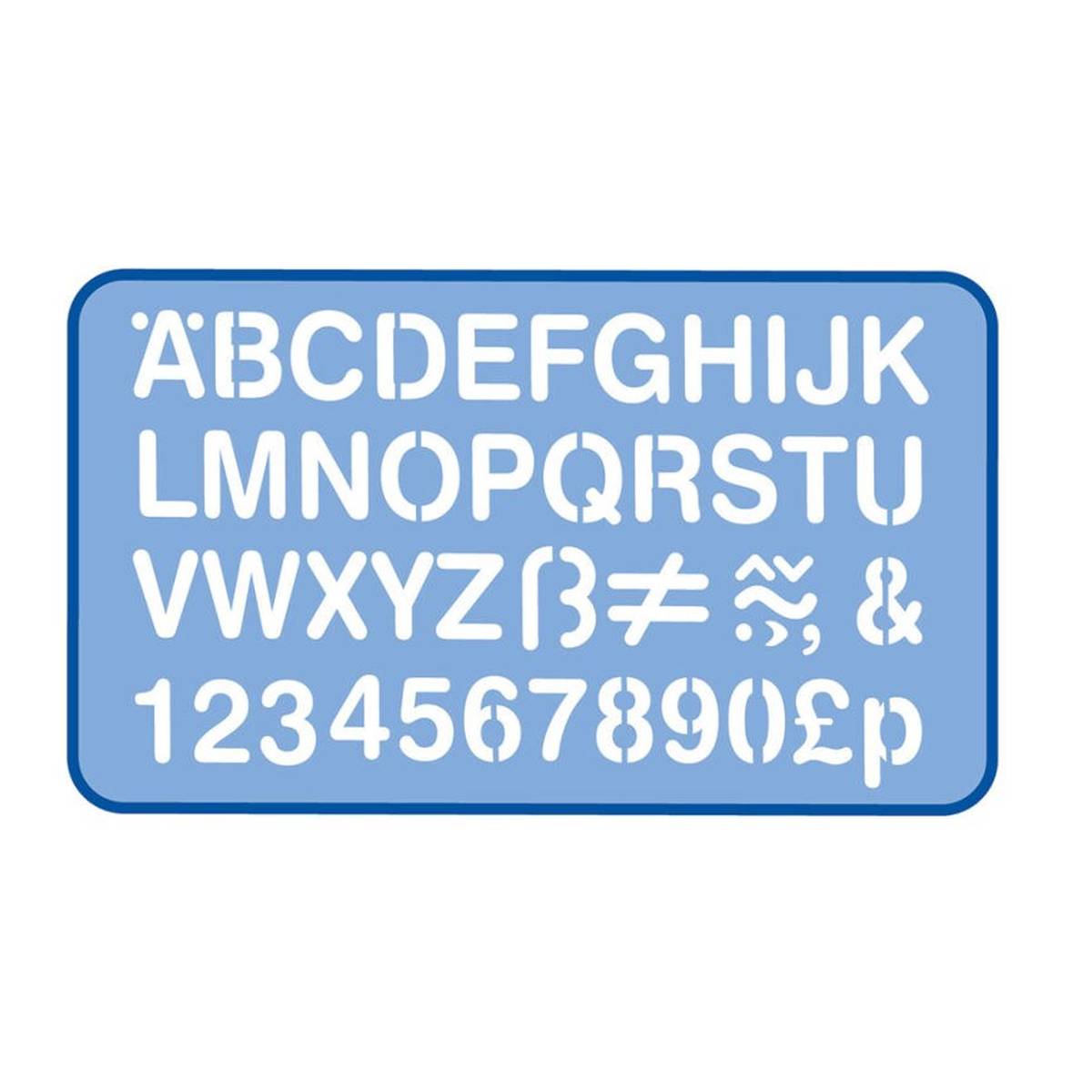 Helix Alphabet Stencil 3cm Hobbycraft