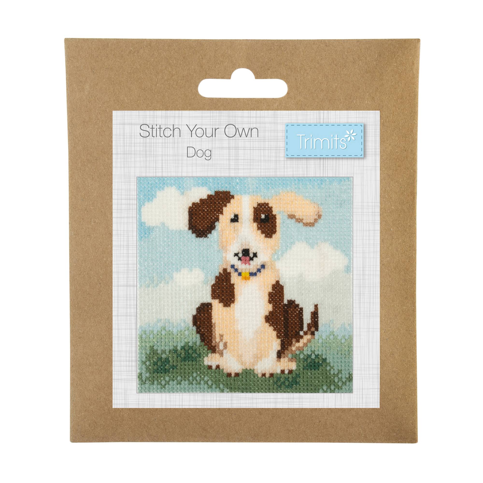 Trimits Dog Counted Cross Stitch Kit 13cm x 13cm Hobbycraft