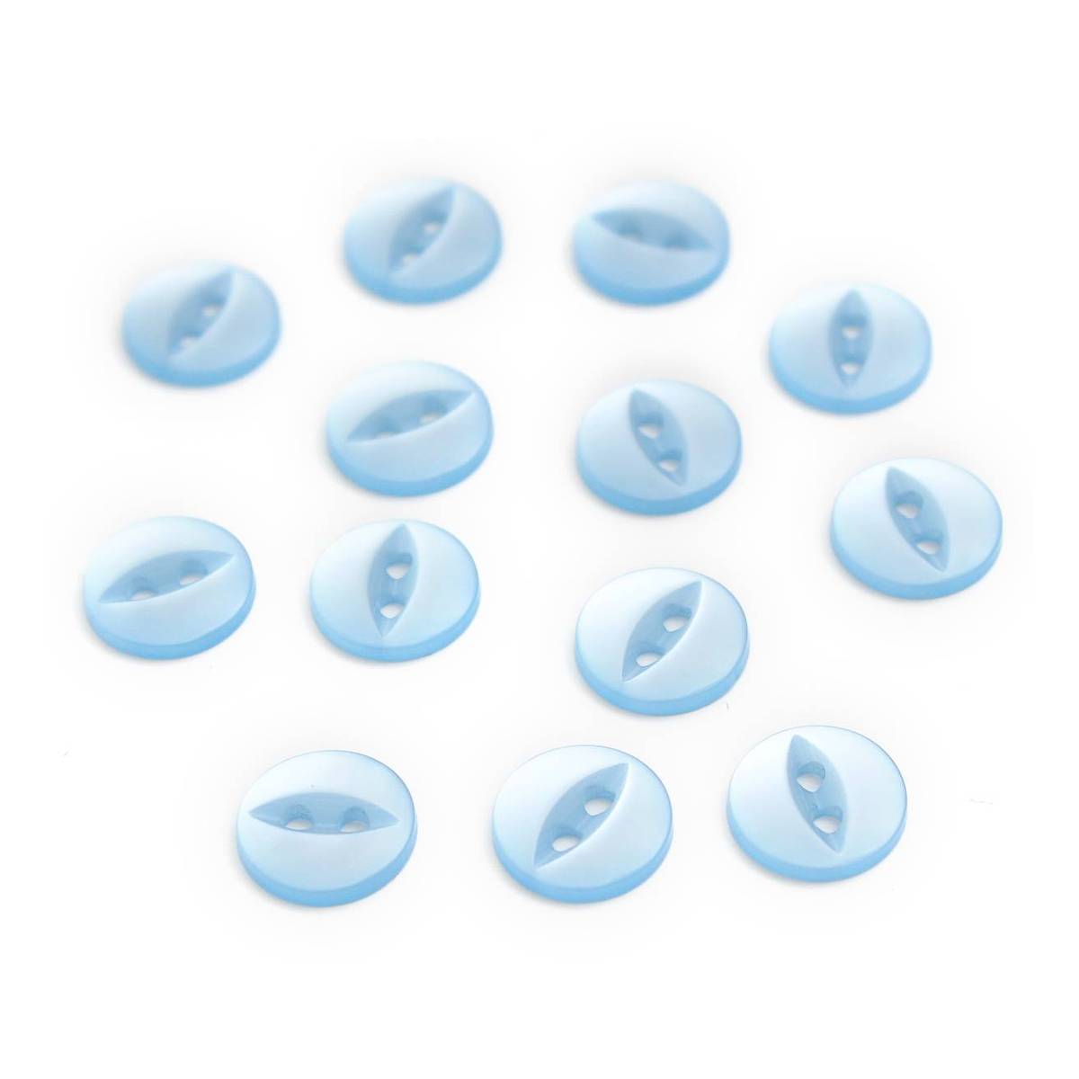 Hemline Sky Blue Fish Eye Buttons 11.25mm 13 Pack Hobbycraft