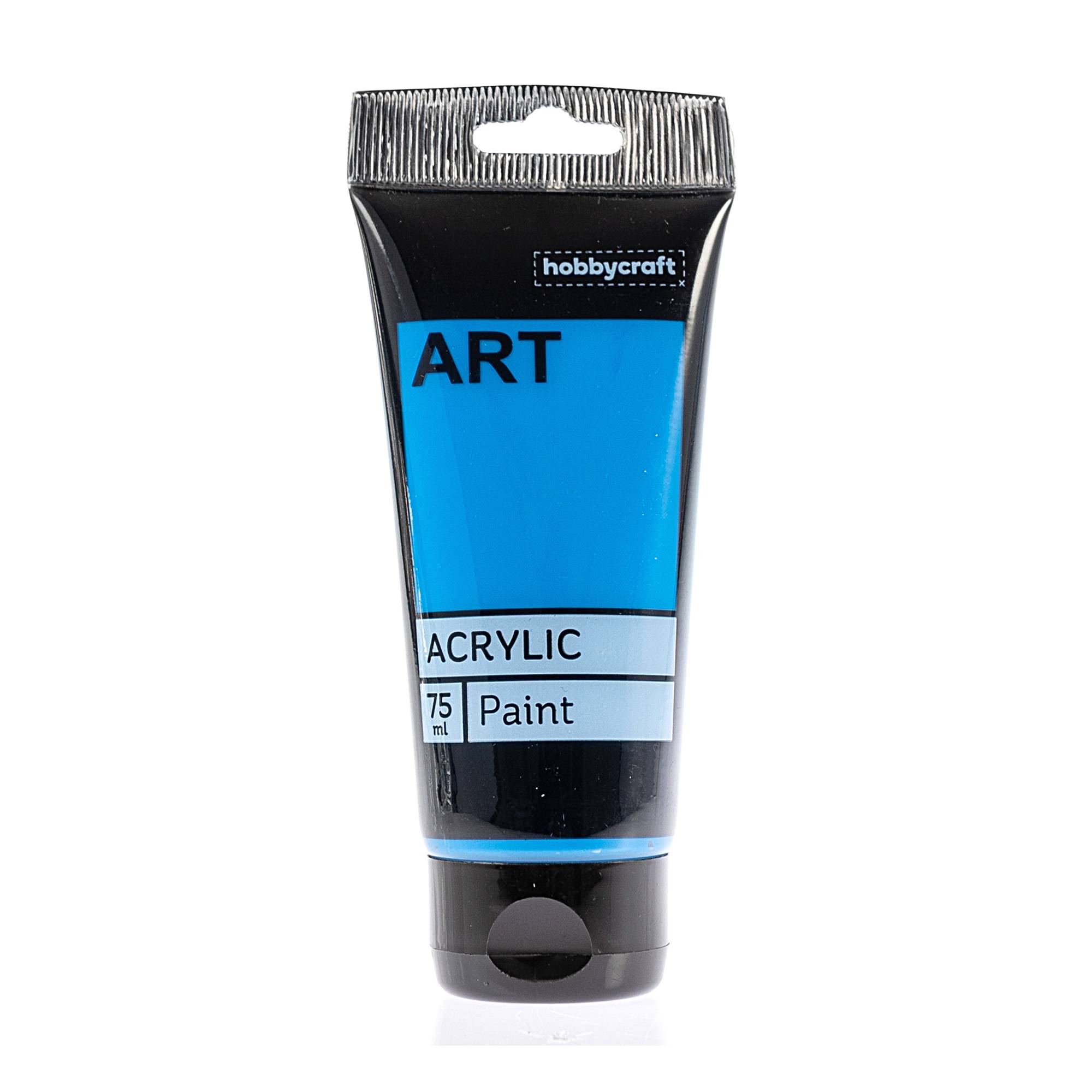 Bright Blue Art Acrylic Paint 75ml Hobbycraft