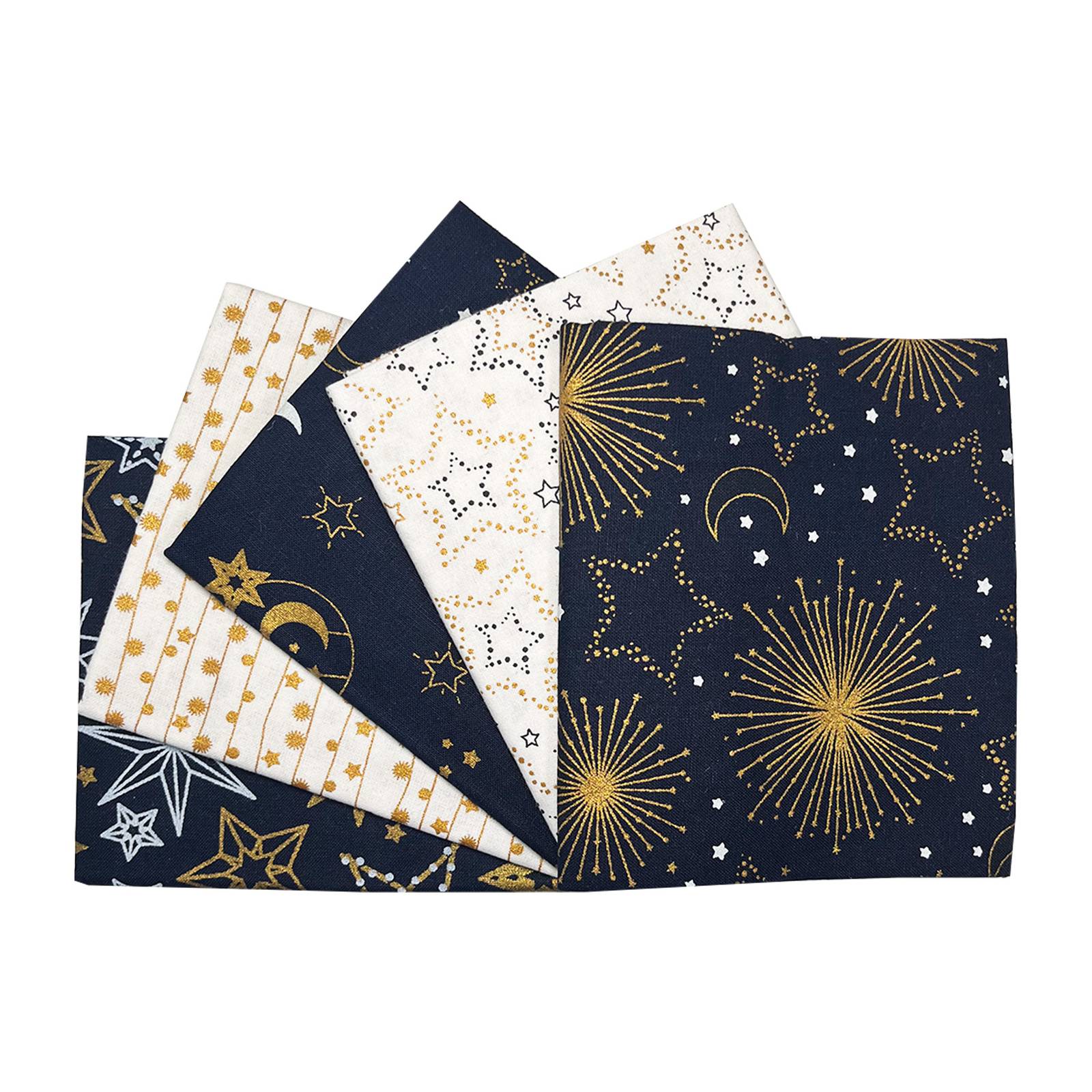 Starry Nights Cotton Fat Quarters 5 Pack Hobbycraft