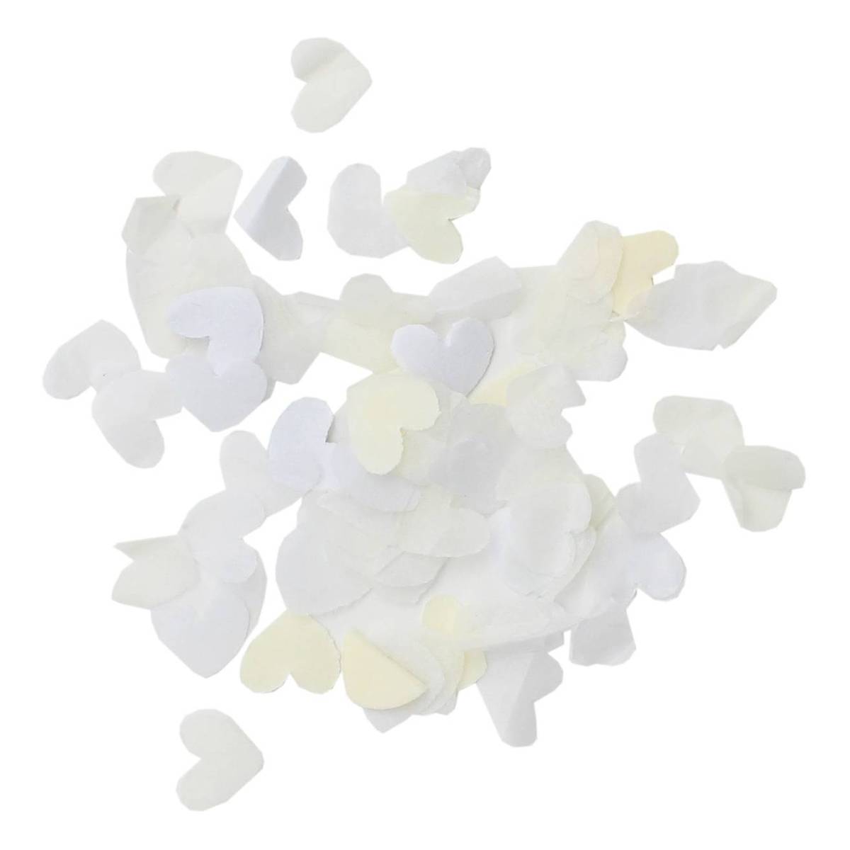 Cream Biodegradable Confetti Hearts 13g Hobbycraft